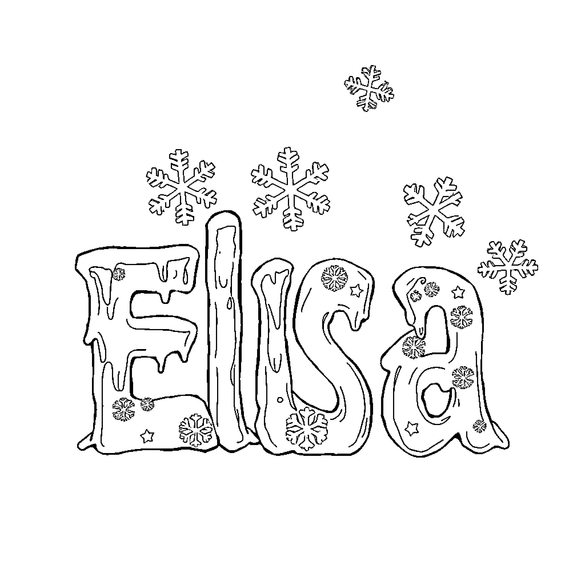 Elsa's Frosty Winter Wonderland Coloring Page (free black-and-white line drawing printable PDF for all, from beginners to advanced learners, including children, teens, adults, and seniors)