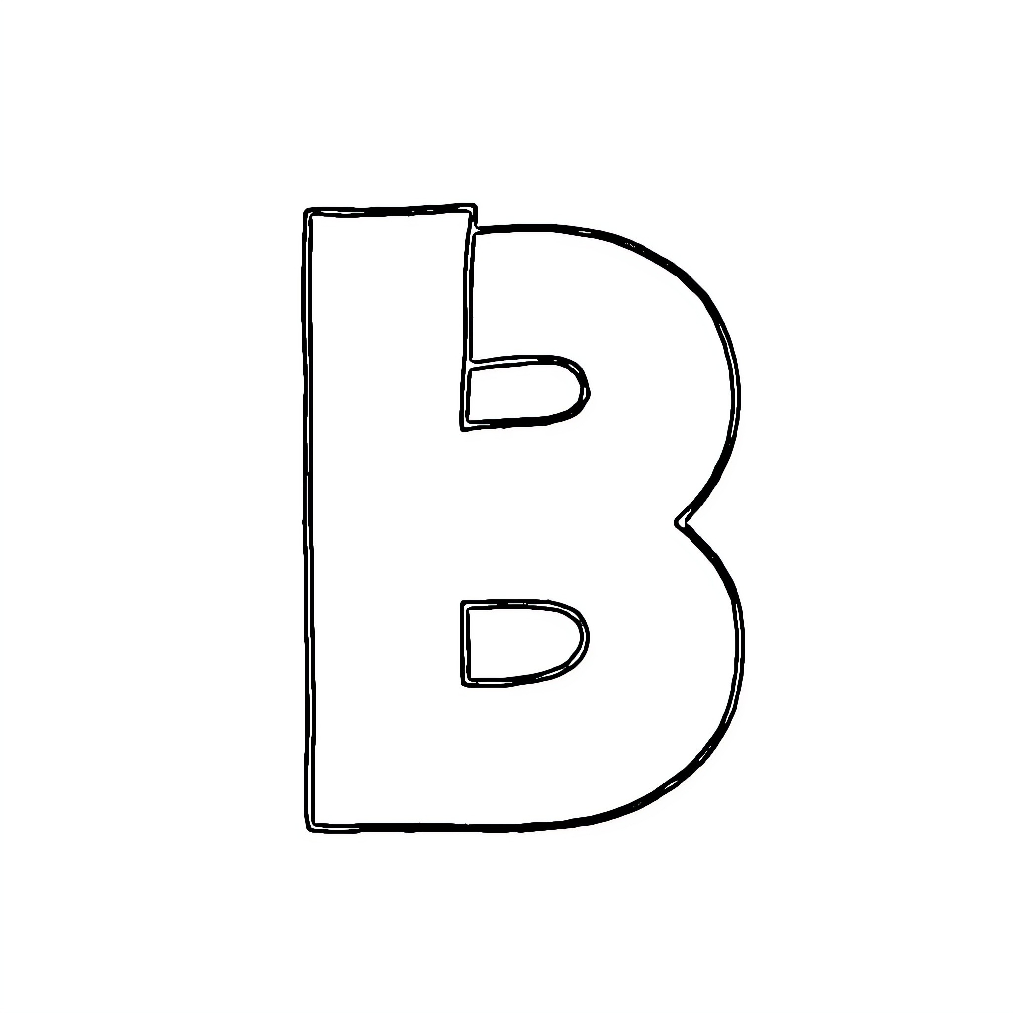 Bold black-and-white alphabet Coloring Page (free black-and-white line drawing printable PDF for all, from beginners to advanced learners, including children, teens, adults, and seniors)