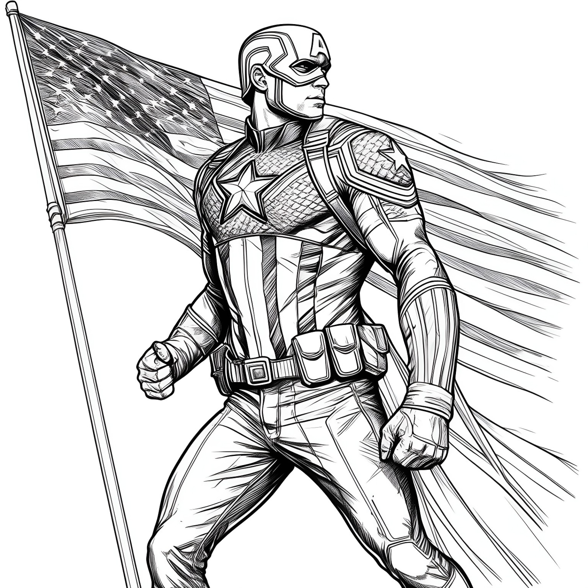18 Best Captain America Coloring Pages (Free Printable PDFs)