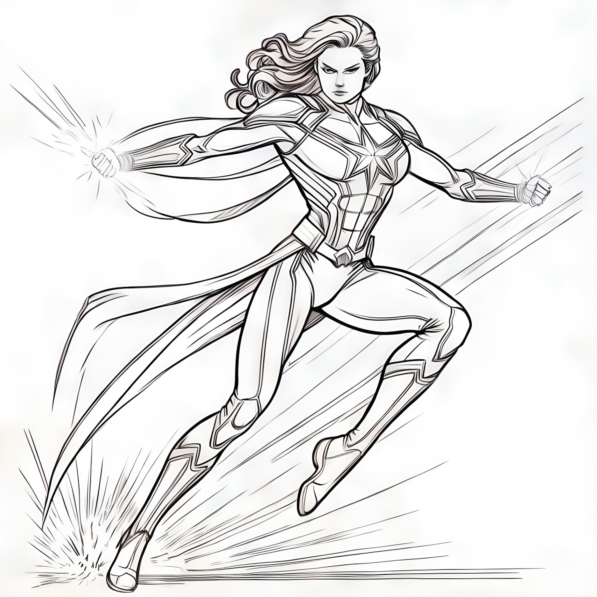 14 Best Captain Marvel Coloring Pages (Free Printable PDFs)
