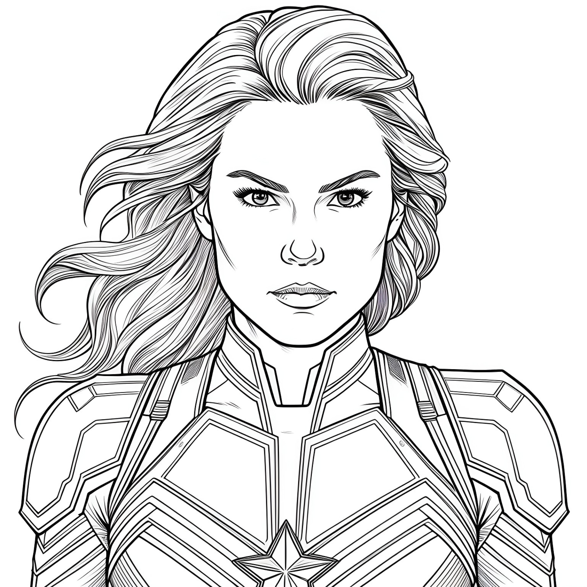 14 Best Captain Marvel Coloring Pages (Free Printable PDFs)