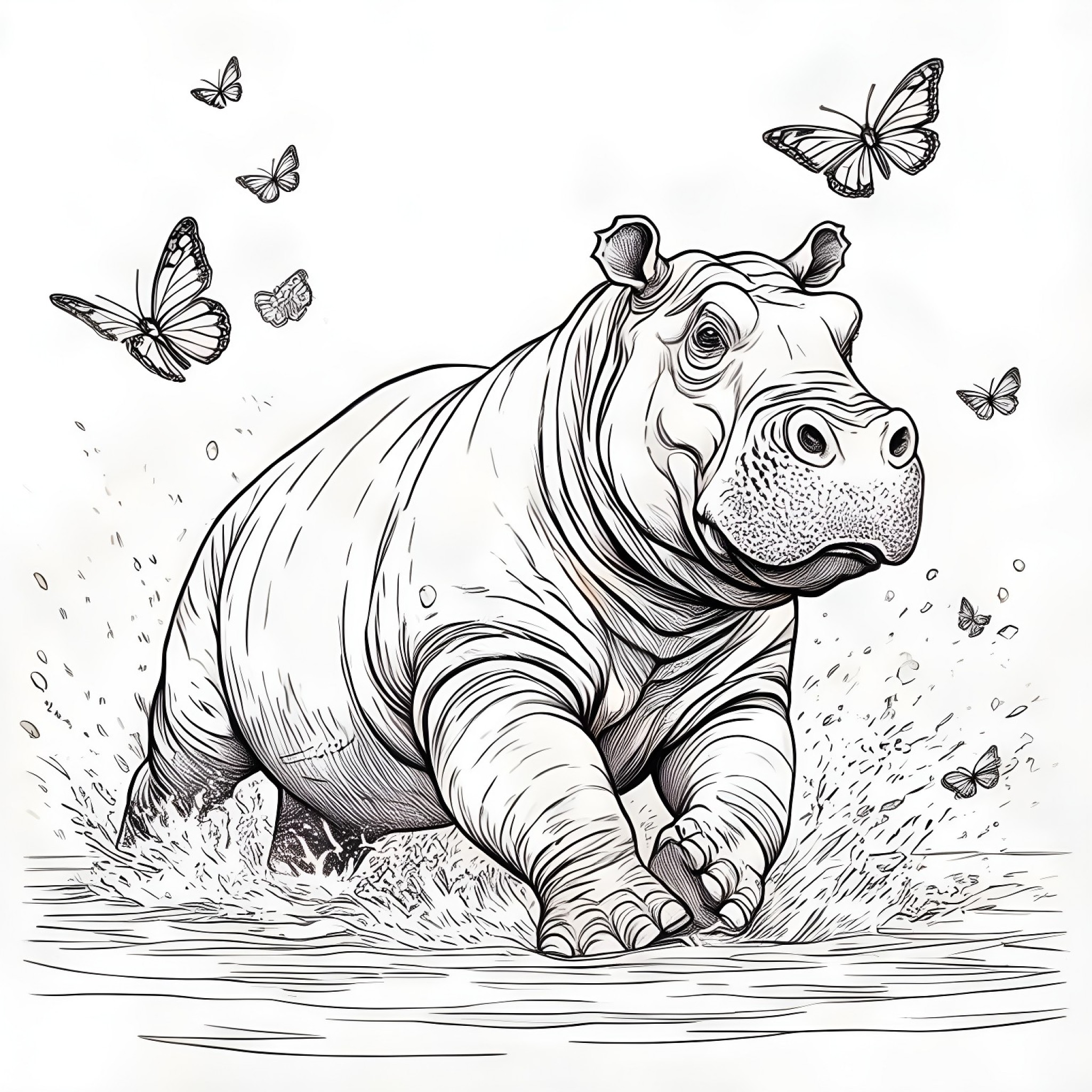17 Best Hippopotamus Coloring Pages (Free Printable PDFs)