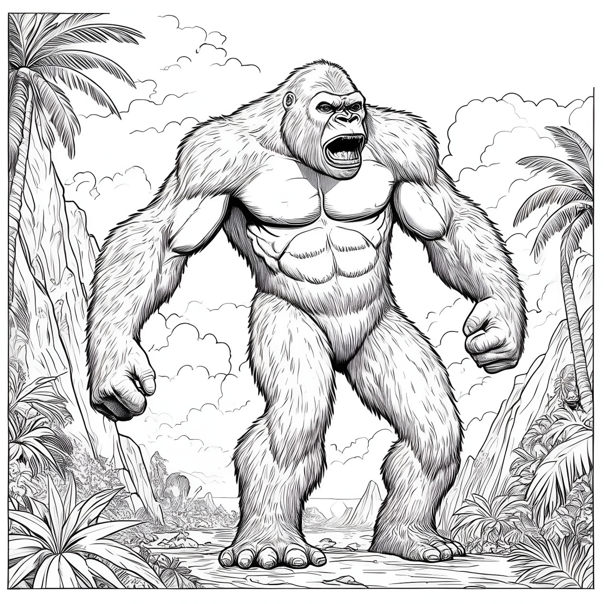 19 Best King Kong Coloring Pages (Free Printable PDFs)