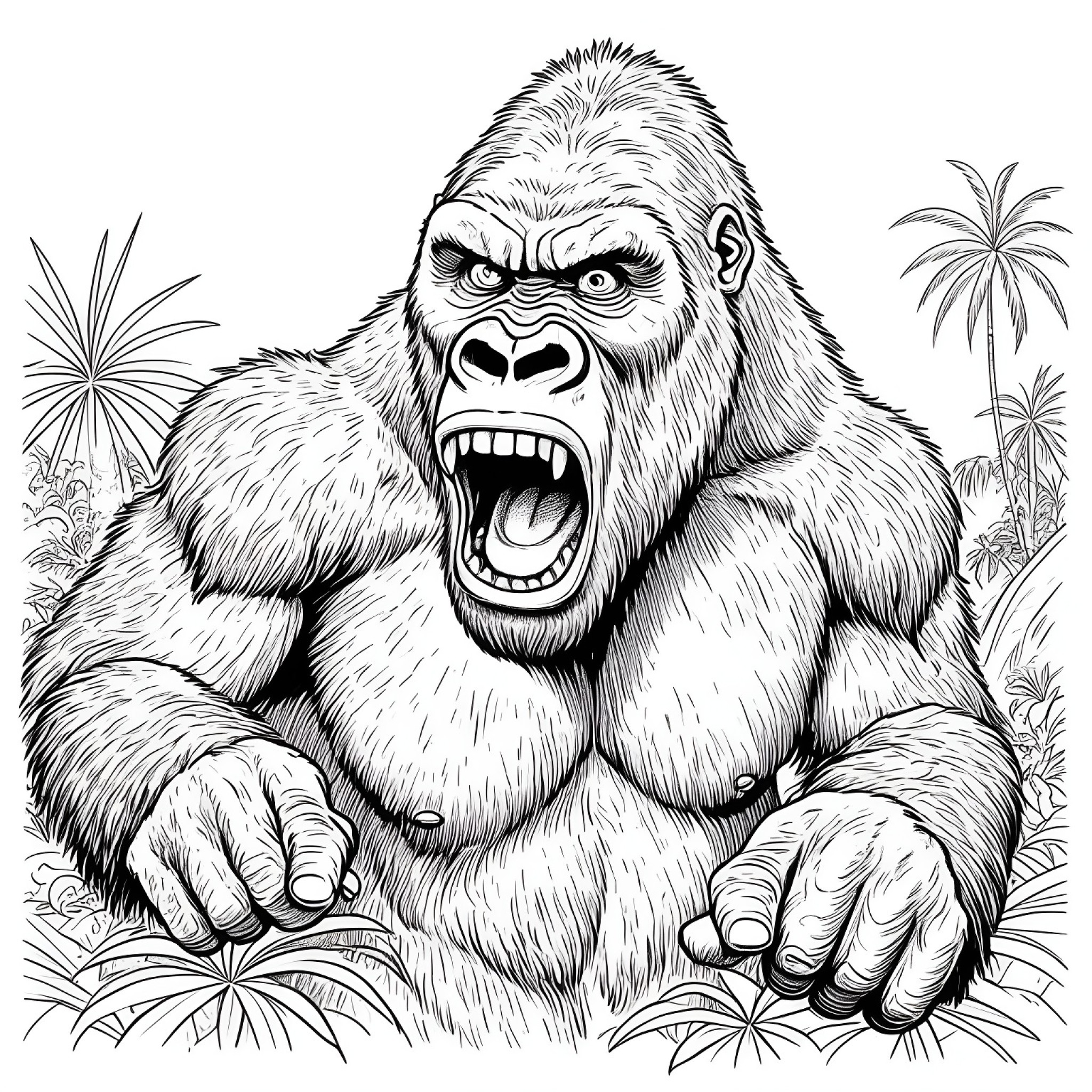 19 Best King Kong Coloring Pages (Free Printable PDFs)