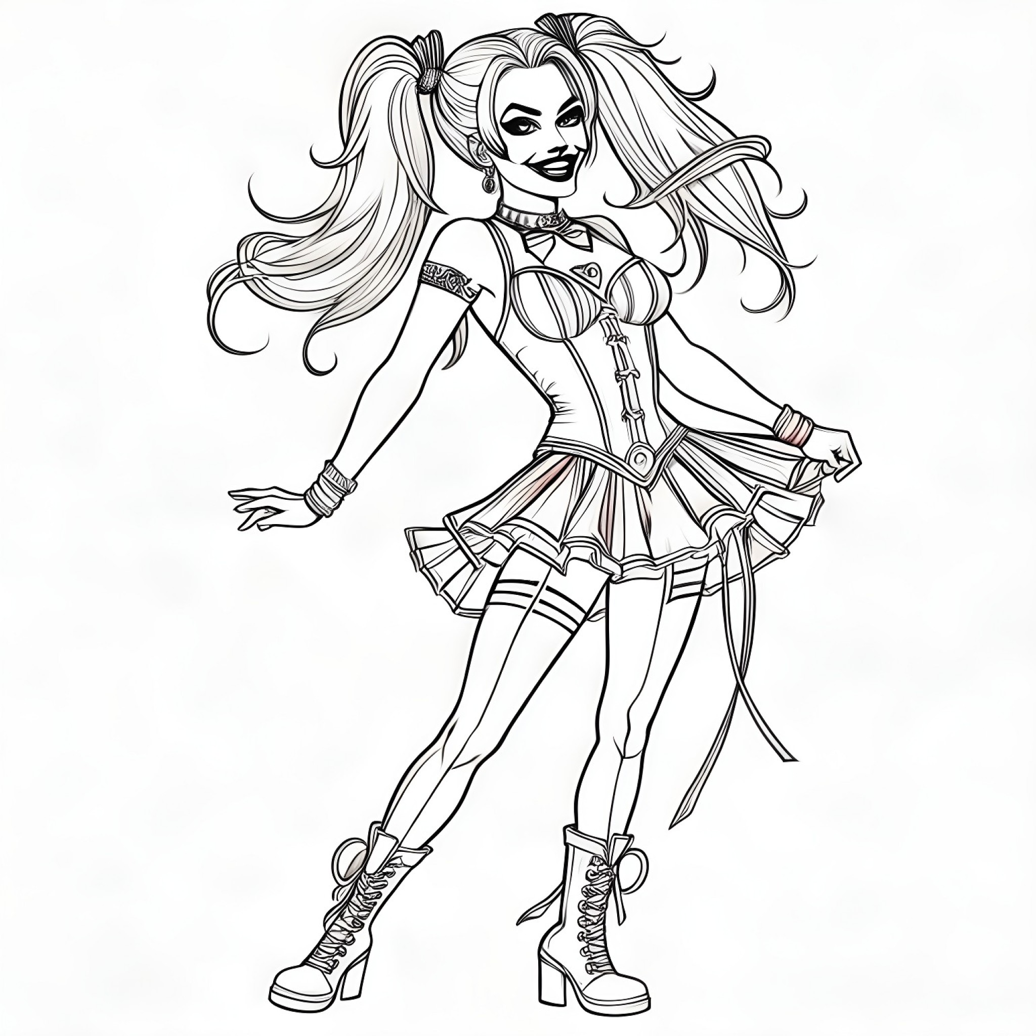 17 Best Harley Quinn Coloring Pages (Free Printable PDFs)