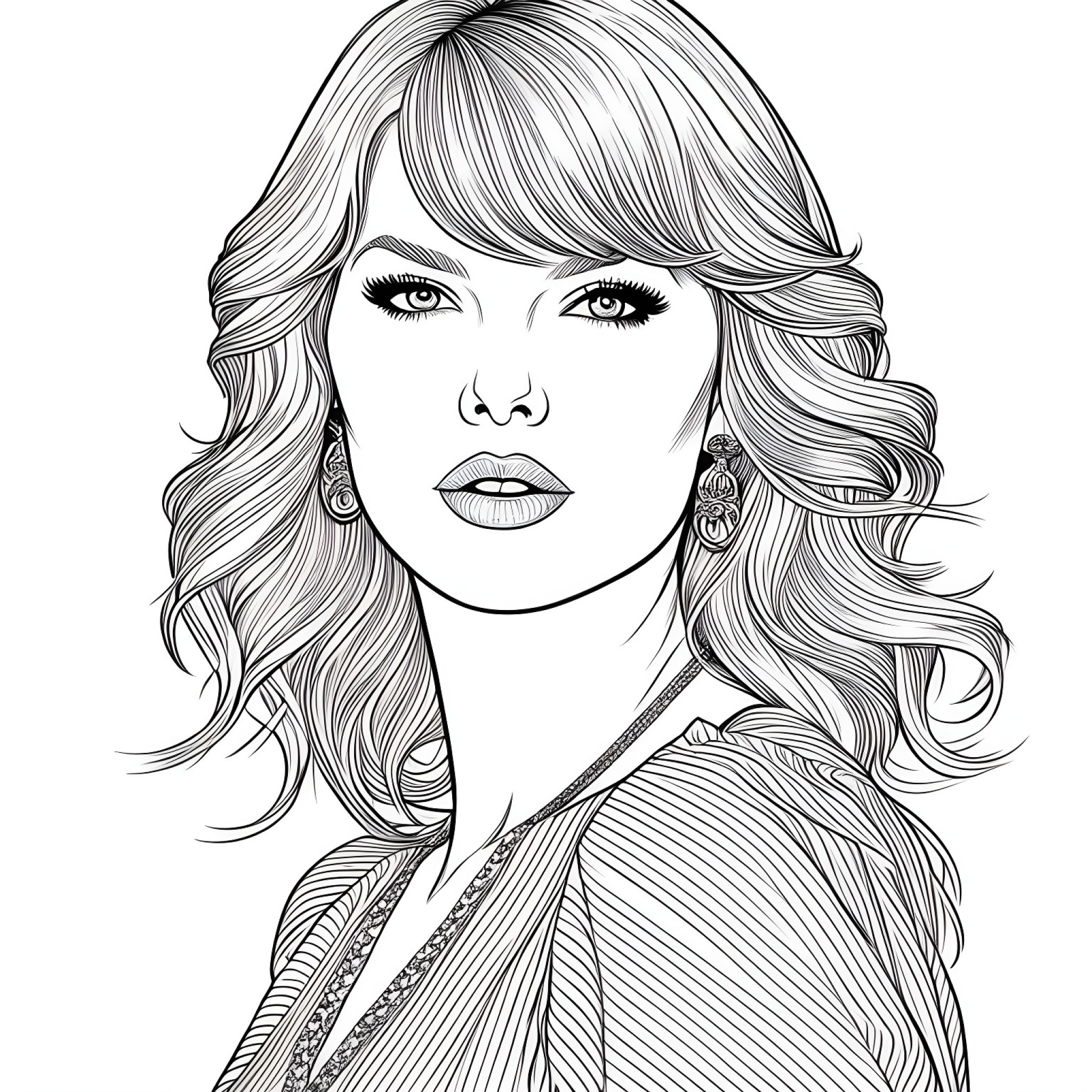 19 Taylor Swift Coloring Pages for Adults (Free Printable PDFs)