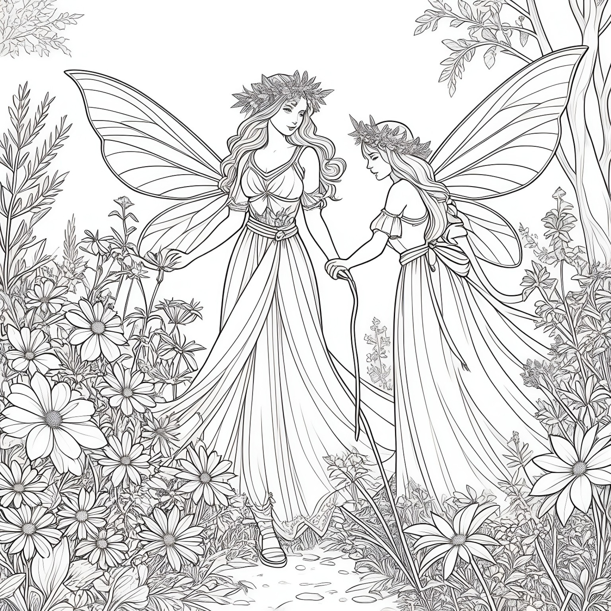 98 Best Fairy Coloring Pages (Free Printable PDFs)