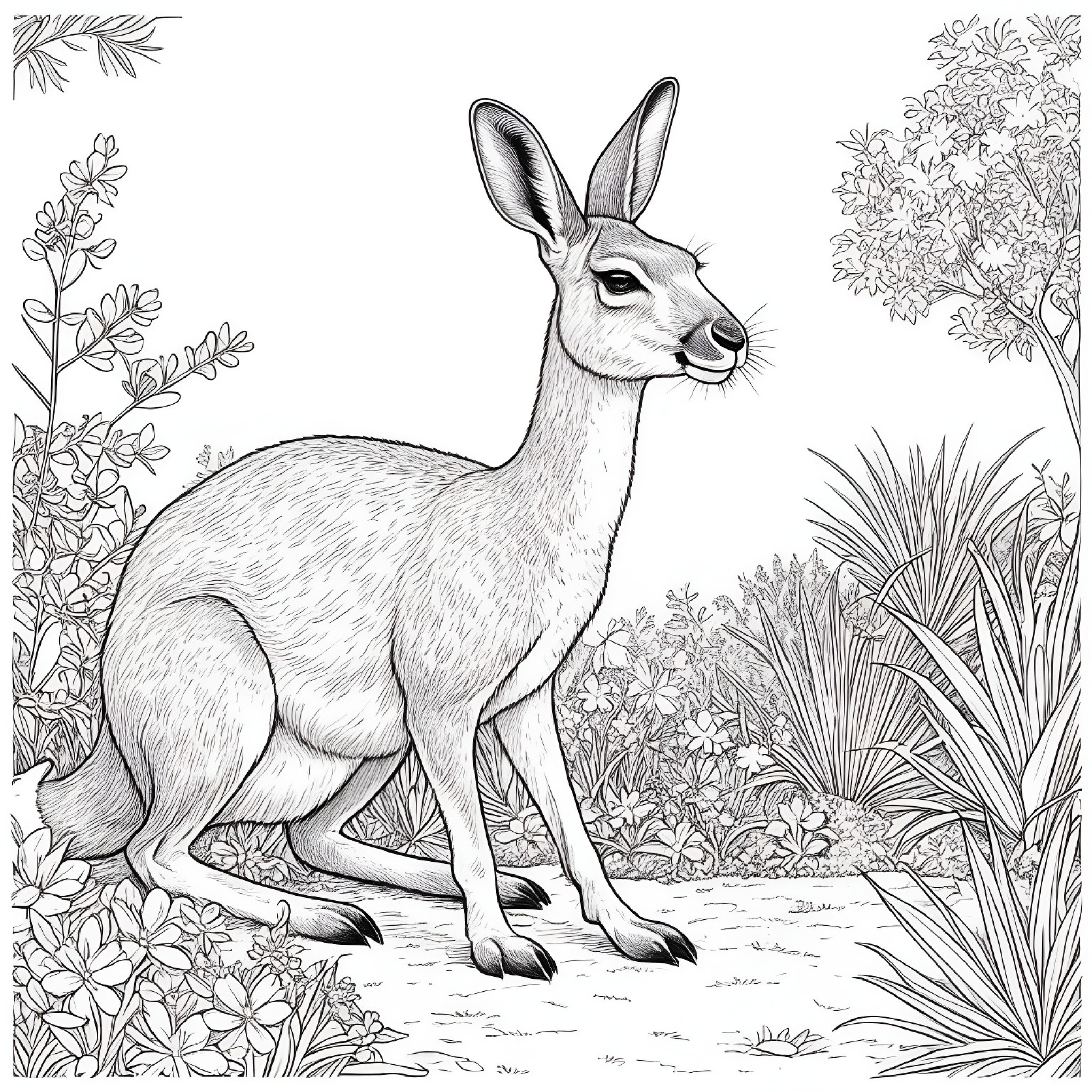 35 Best Kangaroo Coloring Pages (Free Printable PDFs)