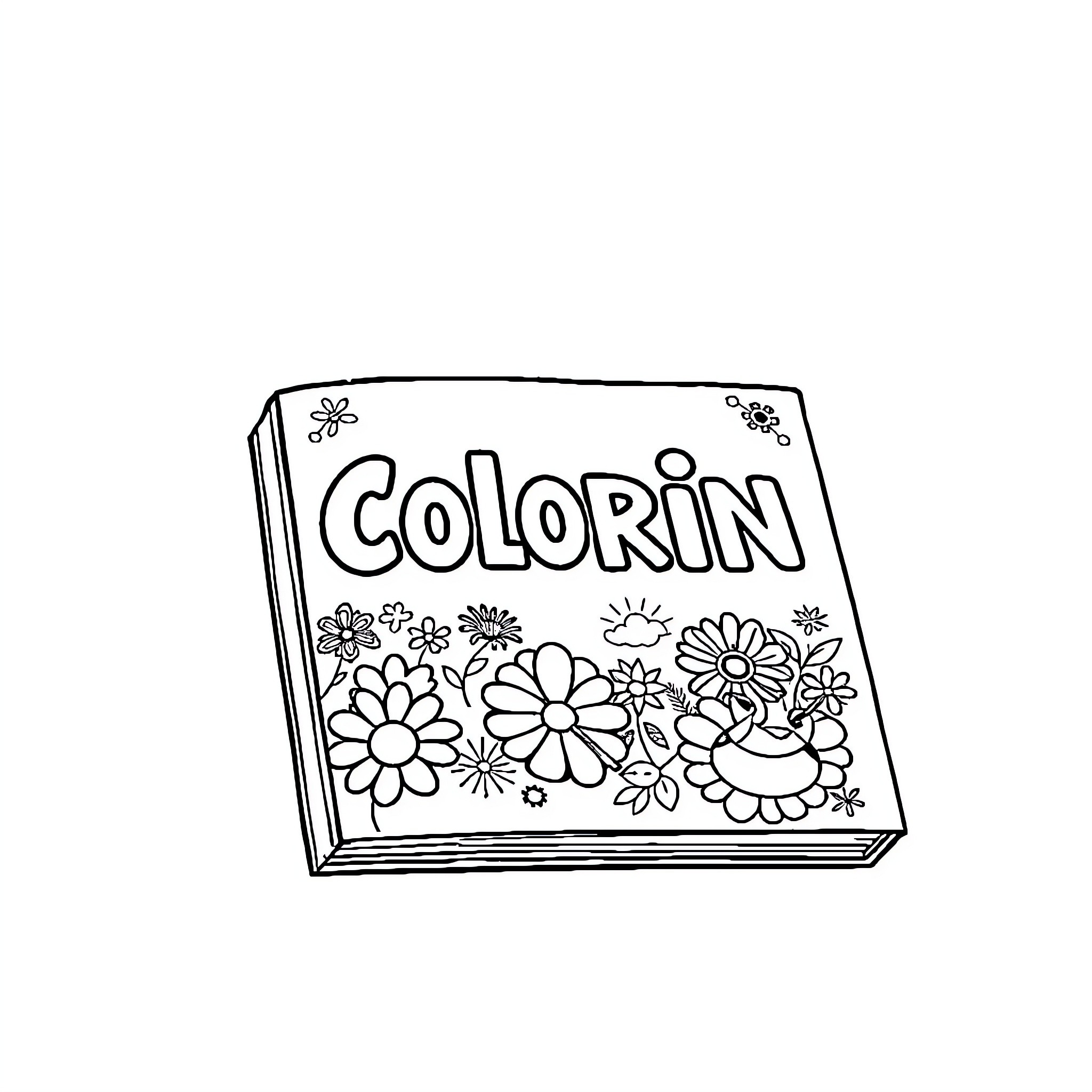 Colorín Flowers and Nature Coloring Book Coloring Page (free black-and-white line drawing printable PDF for all, from beginners to advanced learners, including children, teens, adults, and seniors)