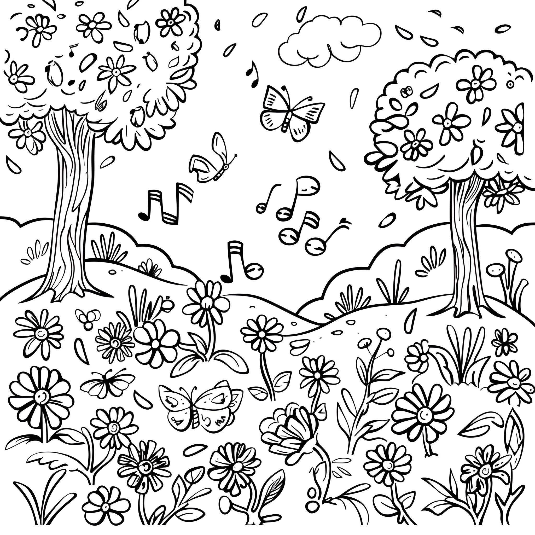 50 Best Springtime Coloring Pages (Free Printable PDFs)