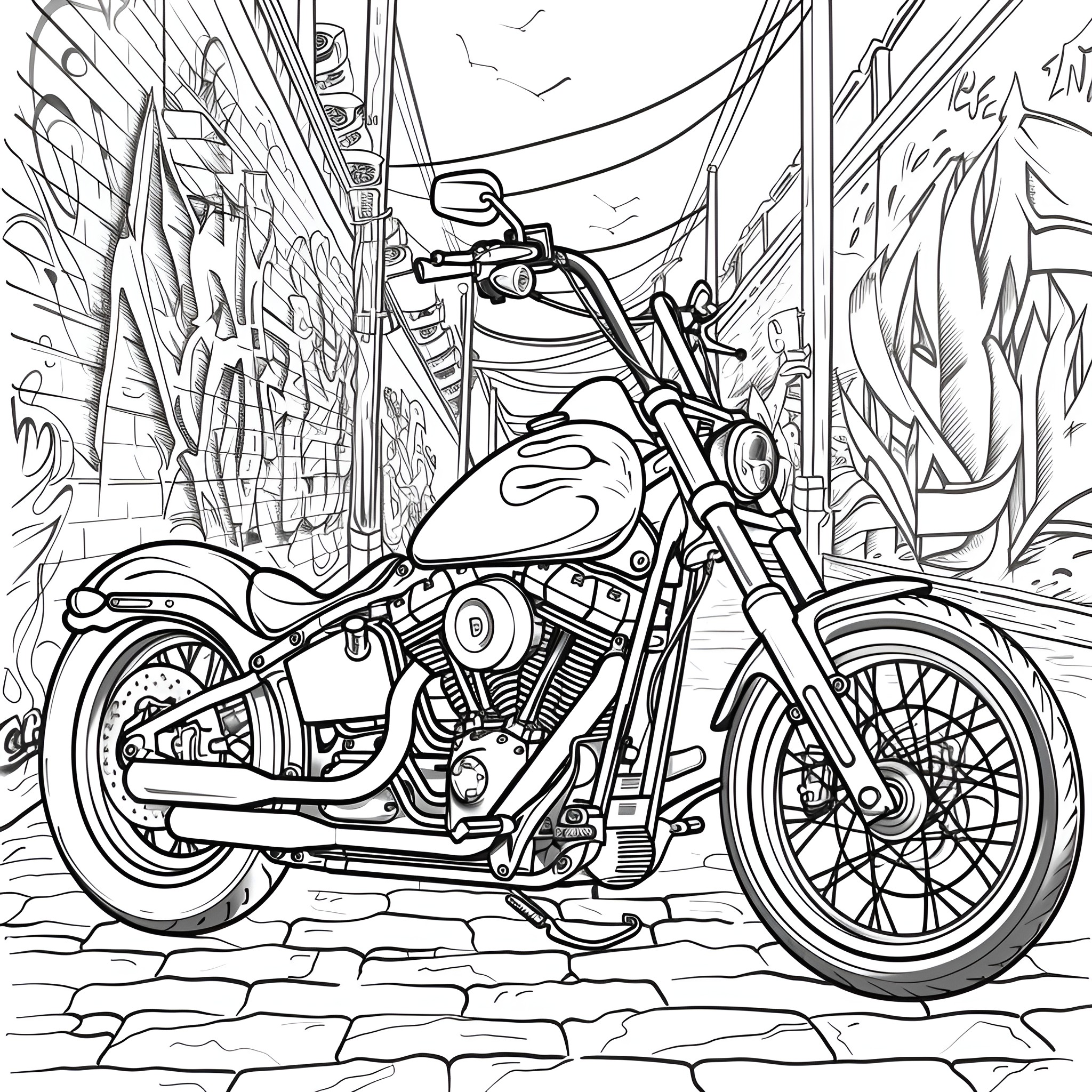 43 Best Motorcycle Coloring Pages (Free Printable PDFs)