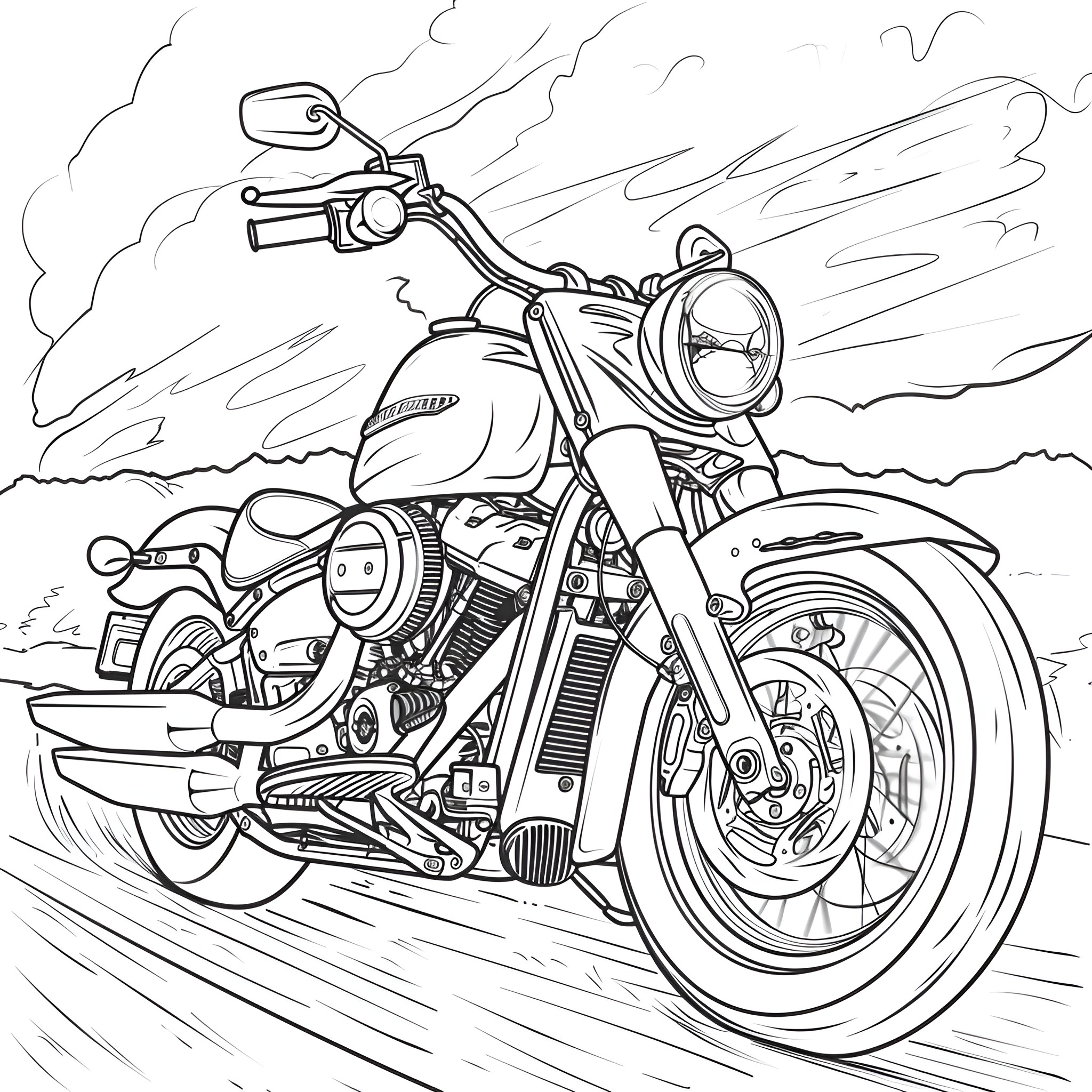 41 Best Motorcycle Coloring Pages (Free Printable PDFs)