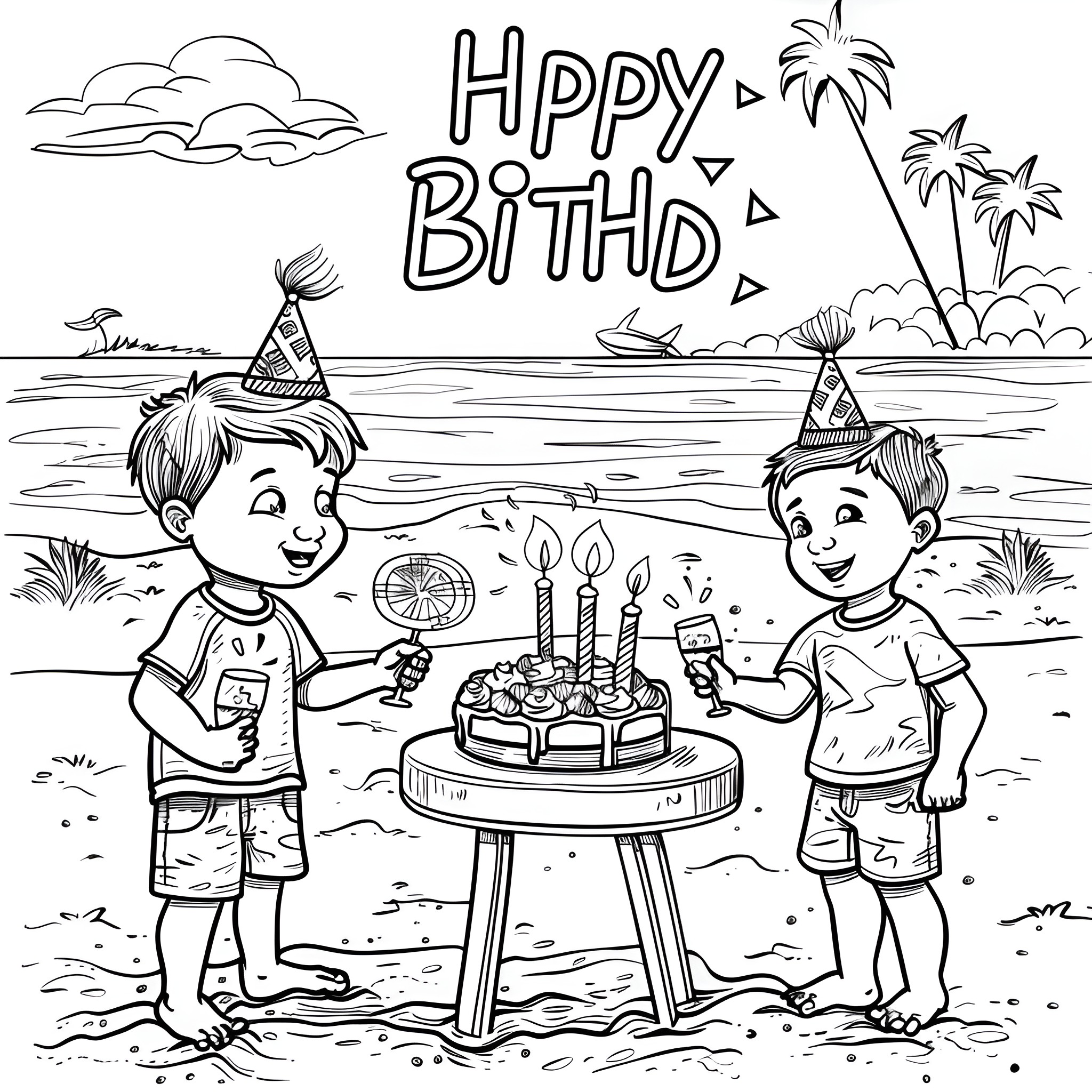 45 Best Happy Birthday Coloring Pages (Free Printable PDFs)