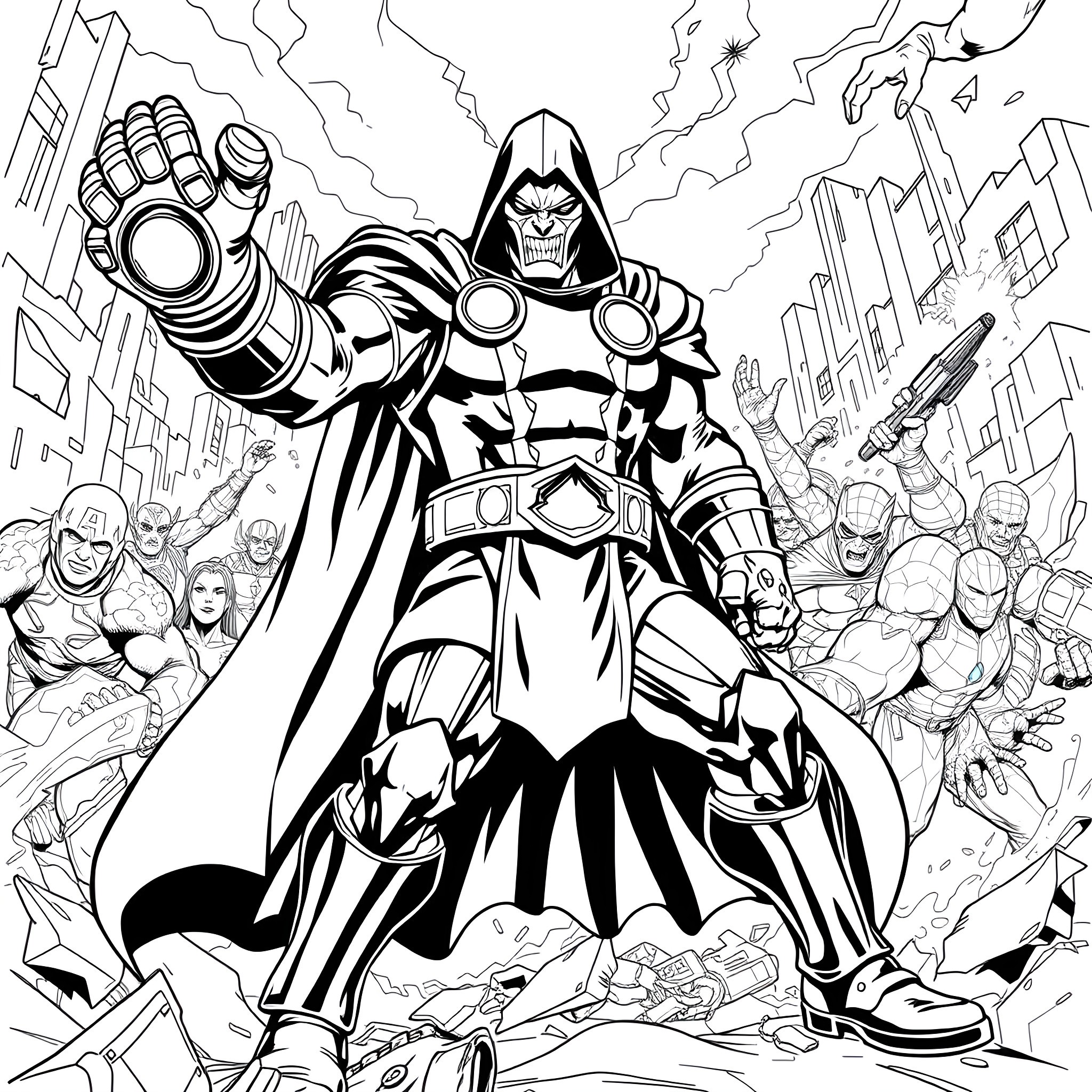 4 Best Dr. Doom Coloring Pages (Free Printable PDFs)