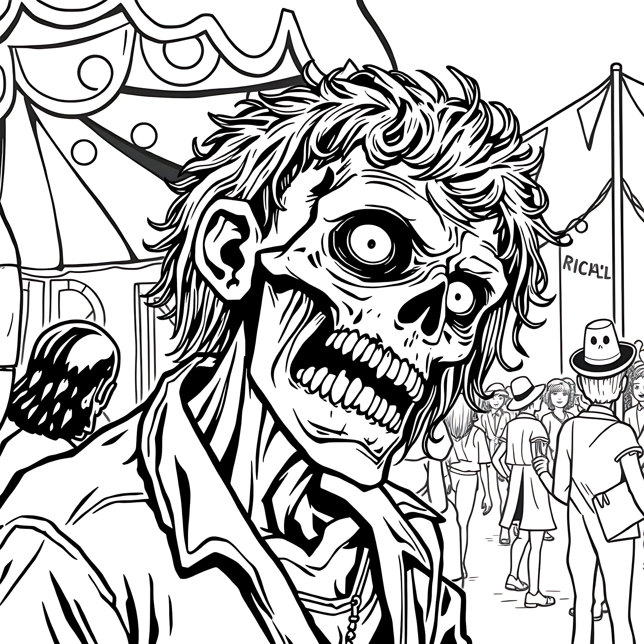 Best Zombie Coloring Pages (Free Printable PDF)