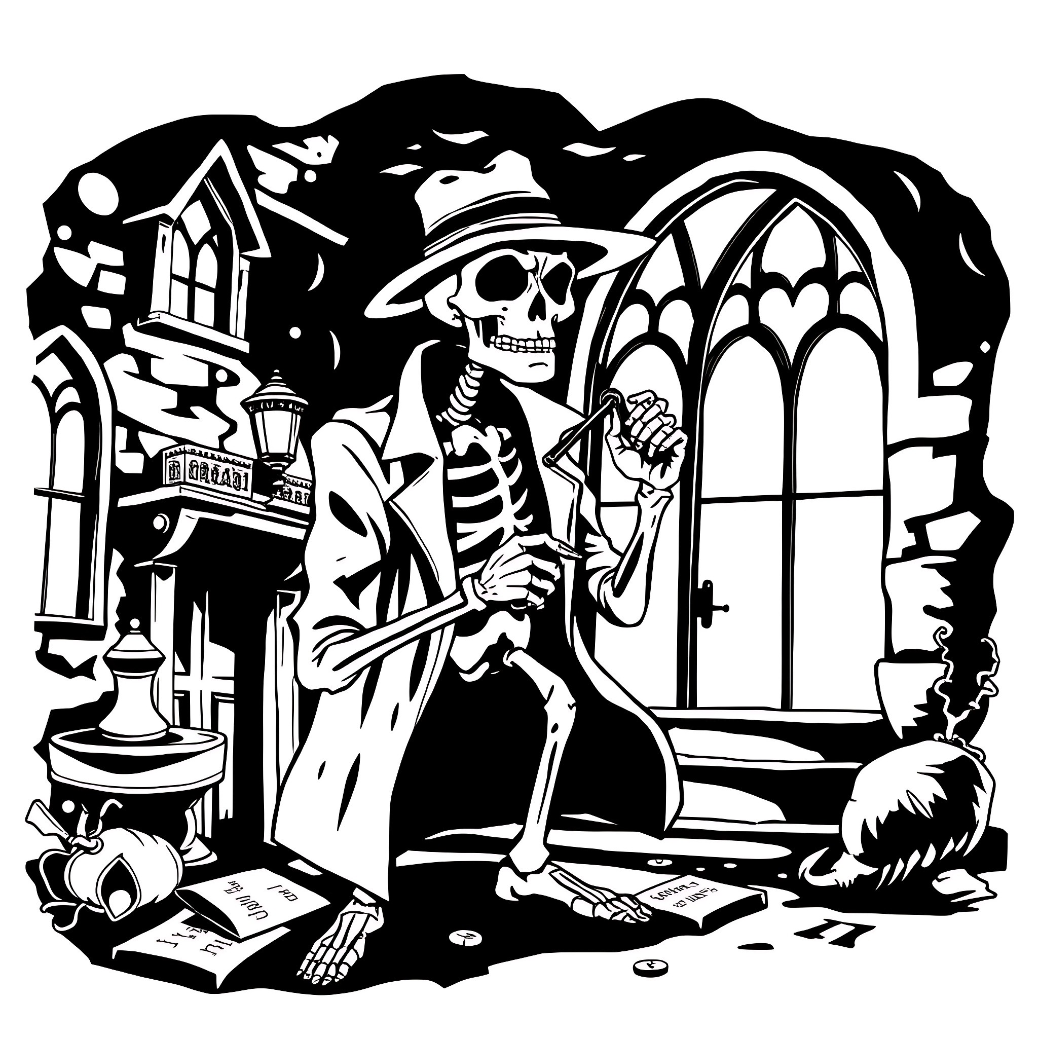 180 Best Skeleton Coloring Pages (Free Printable PDFs)