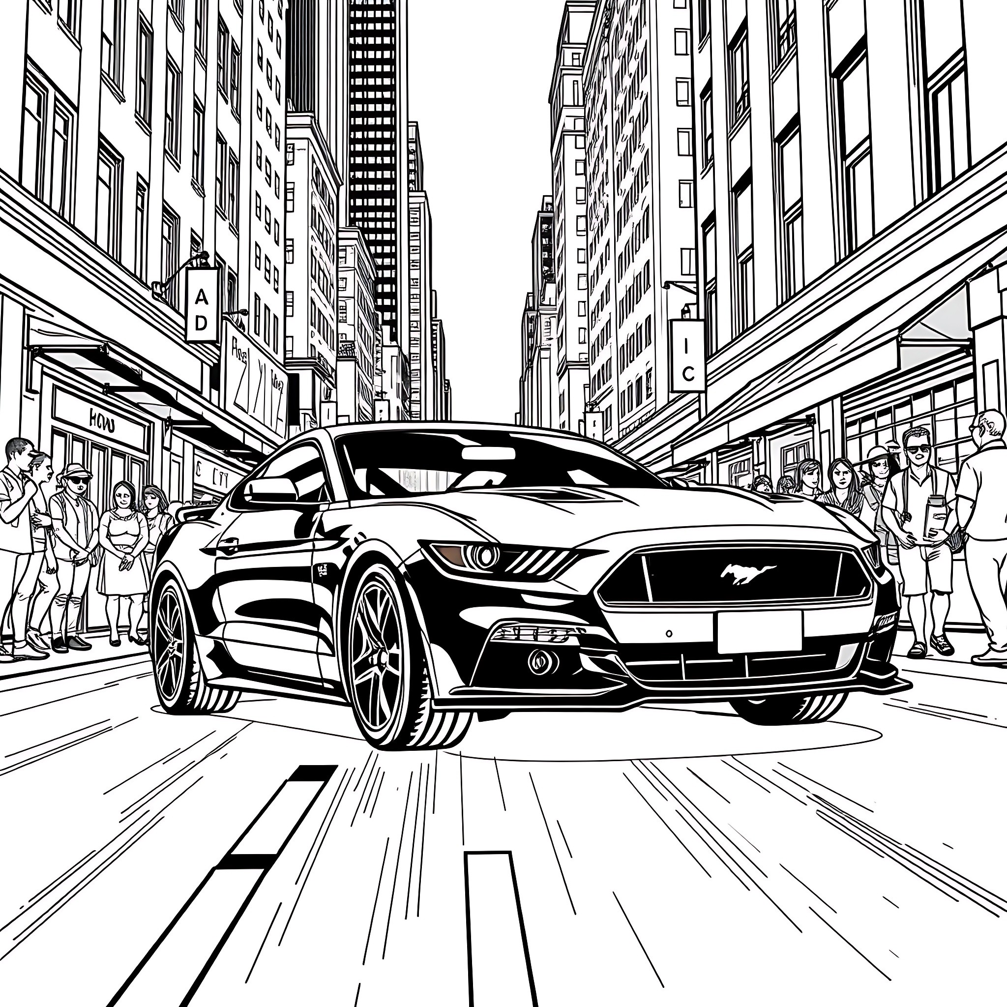 25 Best Ford Mustang Coloring Pages (Free Printable PDFs)
