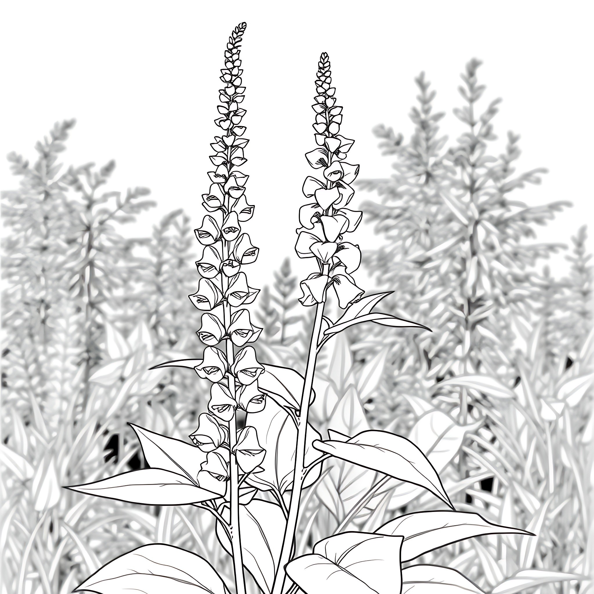 3 Best Foxglove Coloring Pages (Free Printable PDFs)