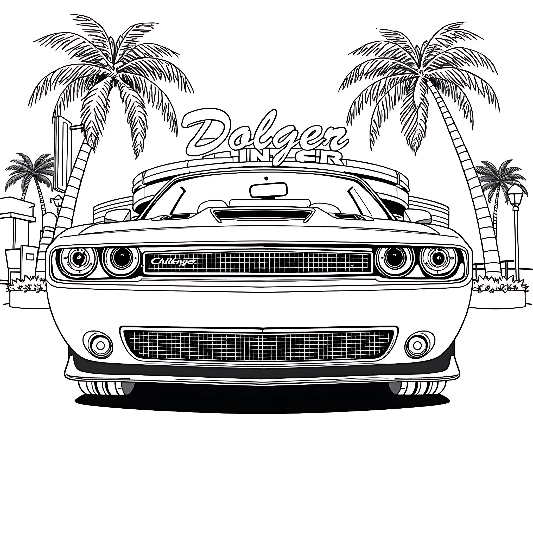 18 Best Dodge Challenger Coloring Pages (Free Printable PDFs)