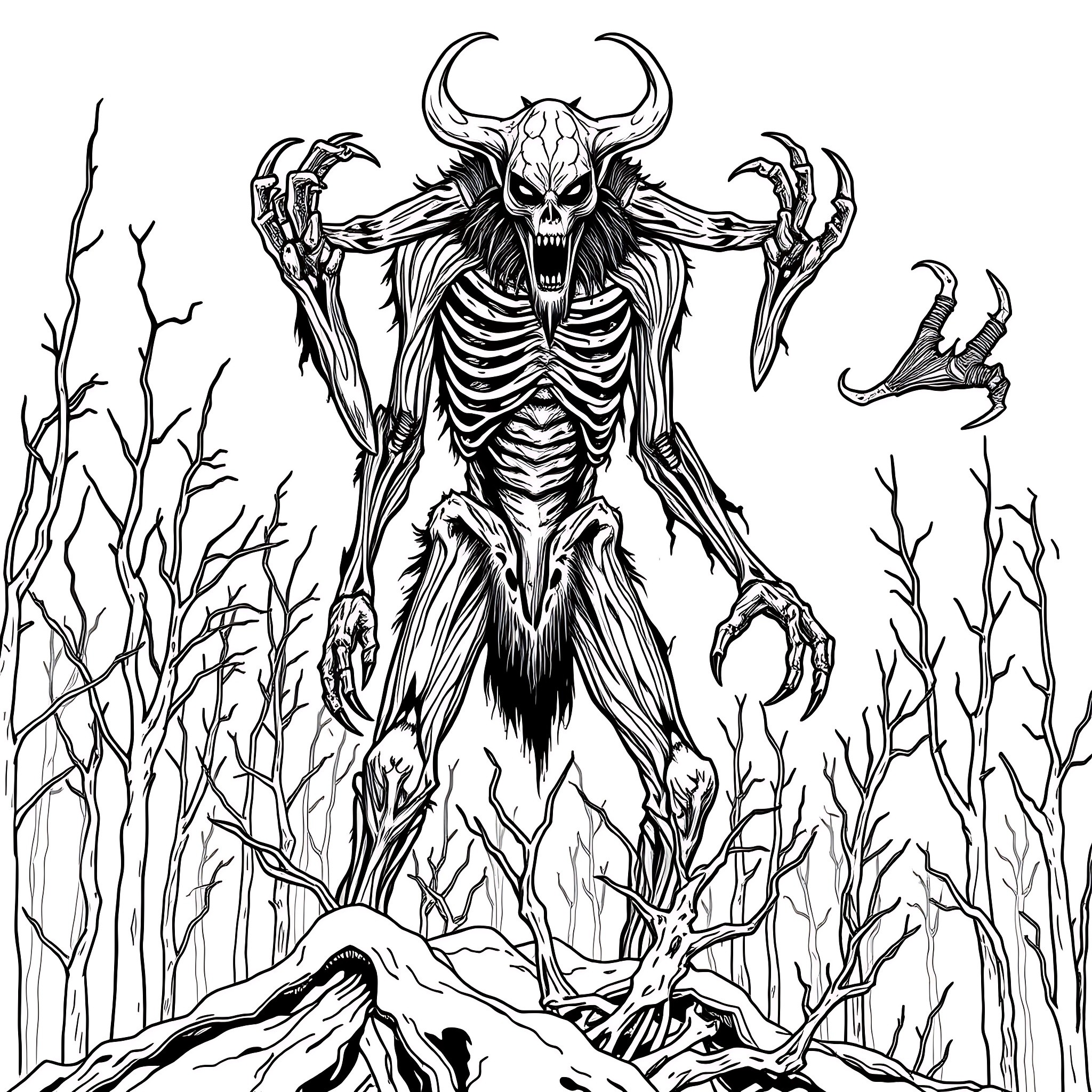 5 Best Wendigo Coloring Pages (Free Printable PDFs)