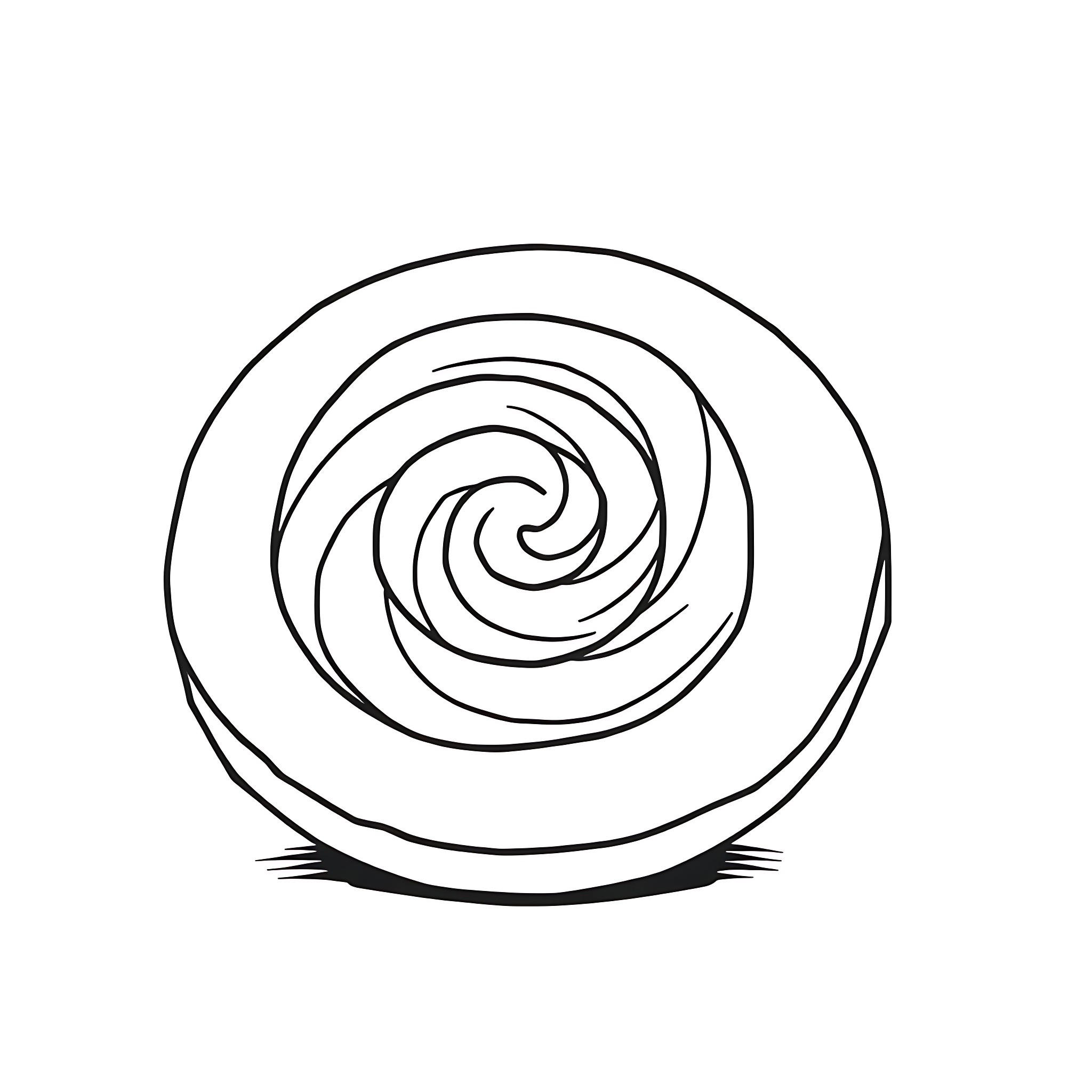 Cookie swirl design Coloring Page (free black-and-white line drawing printable PDF for all, from beginners to advanced learners, including children, teens, adults, and seniors)