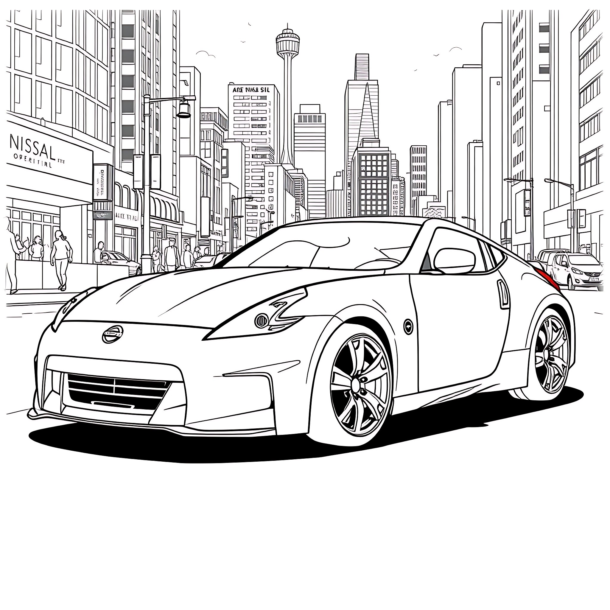 18 Best Nissan 370z Coloring Pages (Free Printable PDFs)