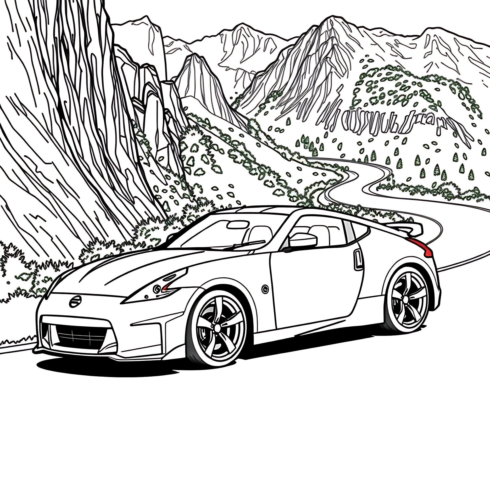 18 Best Nissan 370z Coloring Pages (Free Printable PDFs)
