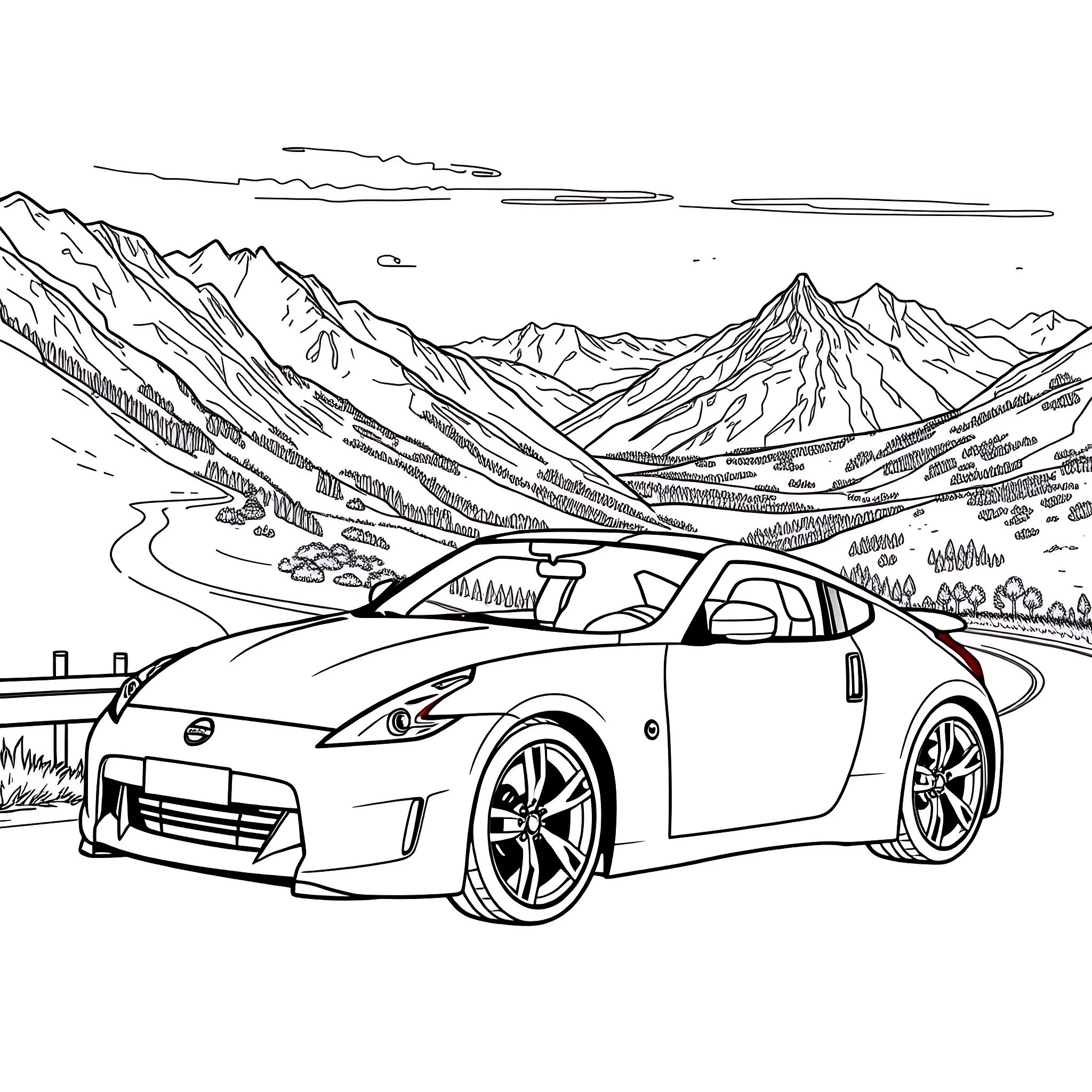 18 Best Nissan 370z Coloring Pages (Free Printable PDFs)