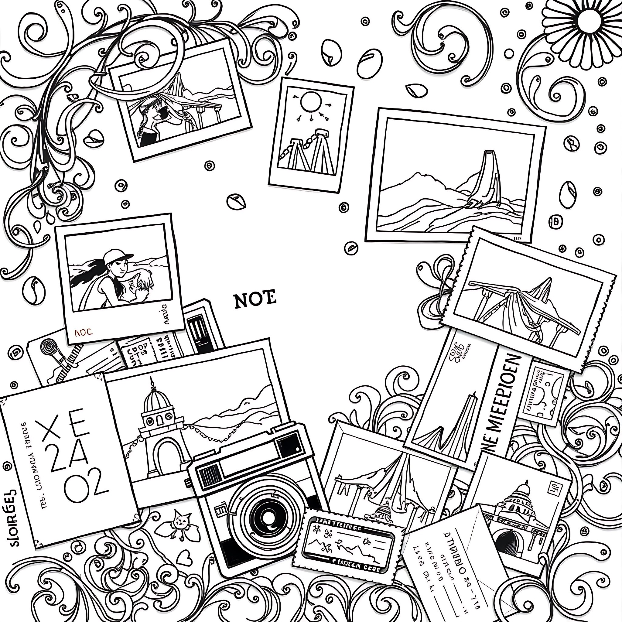 Best Collage Coloring Pages Free Printable PDF 