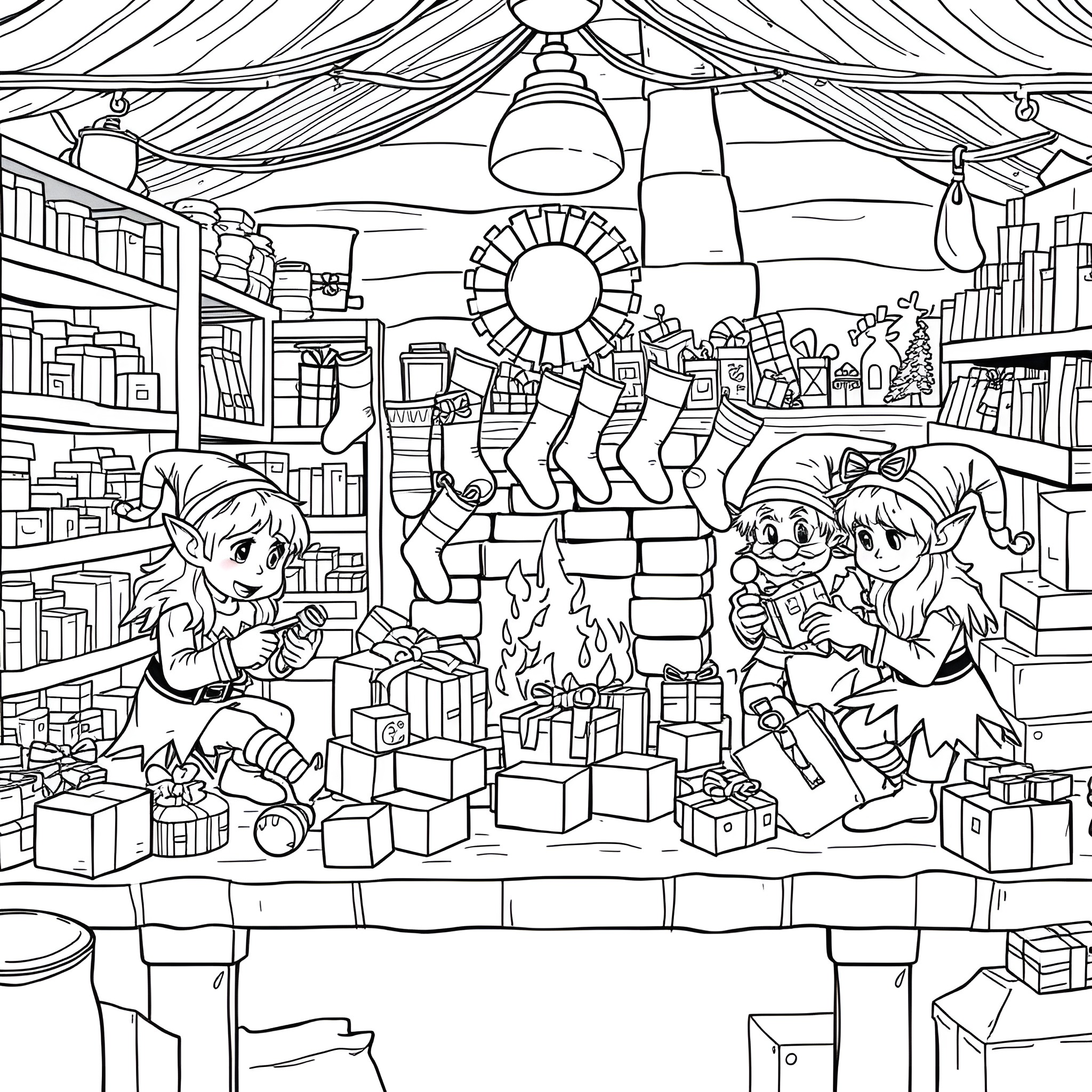 201 Best Elf Coloring Pages (Free Printable PDFs)