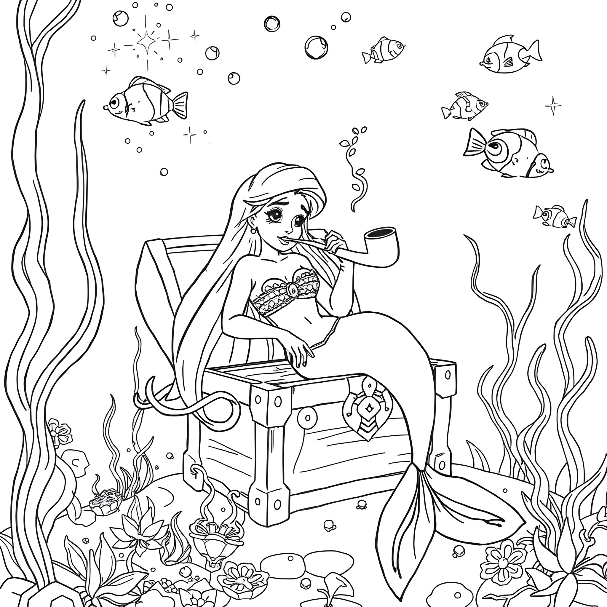 4 Best Ariel Coloring Pages (Free Printable PDFs)