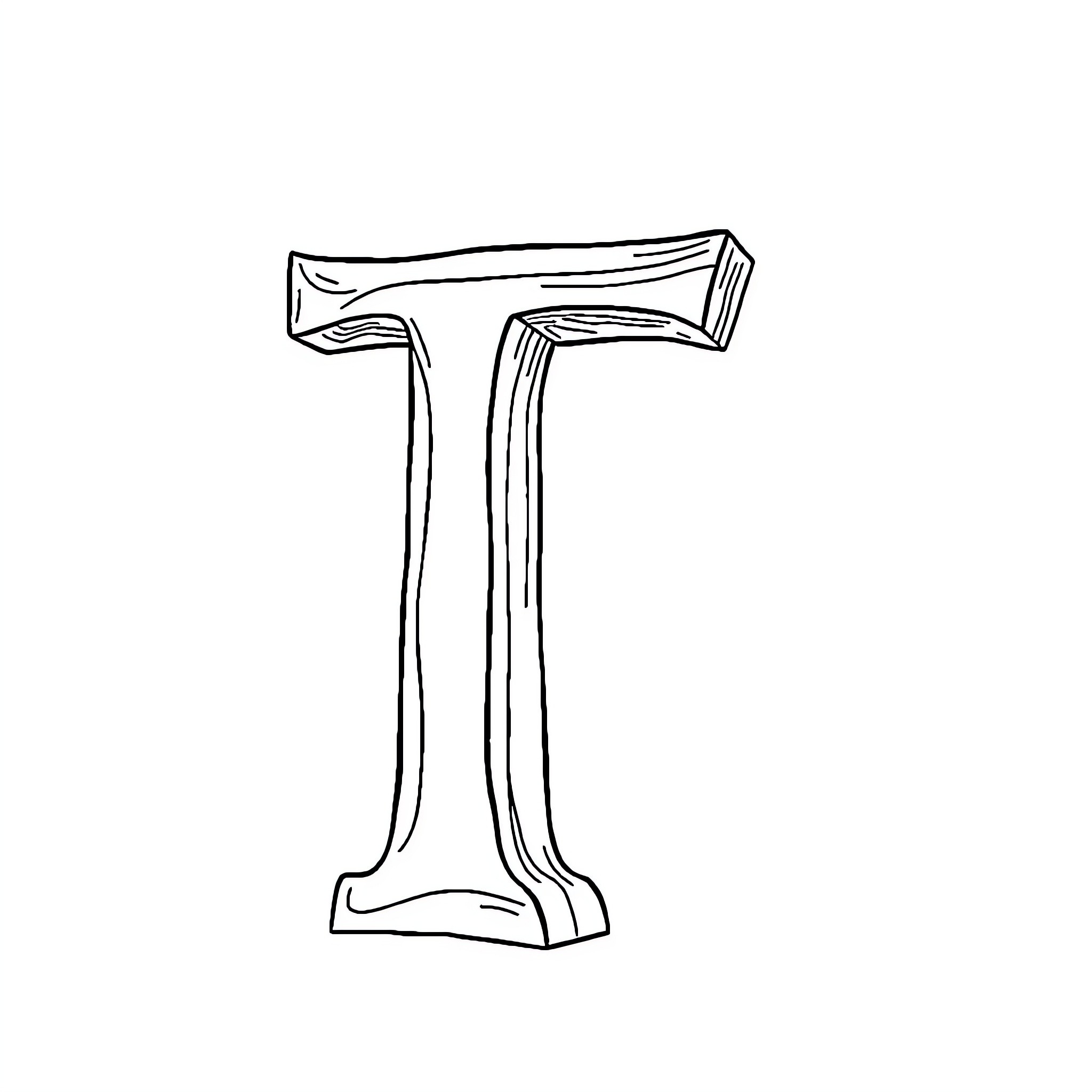 Textured Timber Tailpipe Coloring Page (free black-and-white line drawing printable PDF for all, from beginners to advanced learners, including children, teens, adults, and seniors)