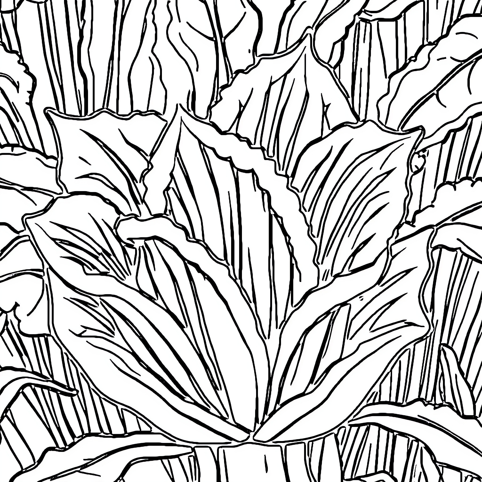 Célula Vegetal: Intricate Botanical Pattern Coloring Page (free black-and-white line drawing printable PDF for all, from beginners to advanced learners, including children, teens, adults, and seniors)