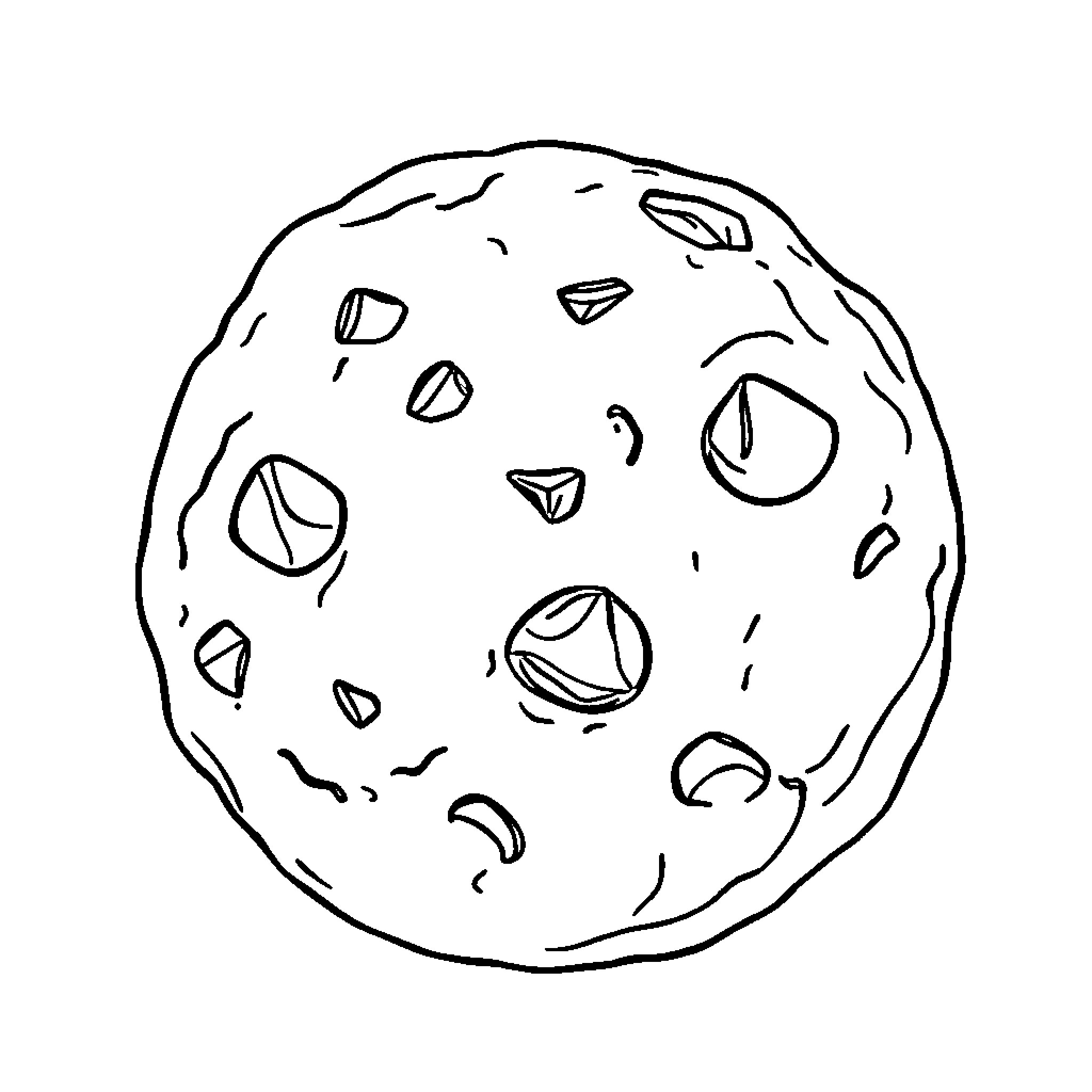 Cookie with unique shapes and patterns Coloring Page (free black-and-white line drawing printable PDF for all, from beginners to advanced learners, including children, teens, adults, and seniors)