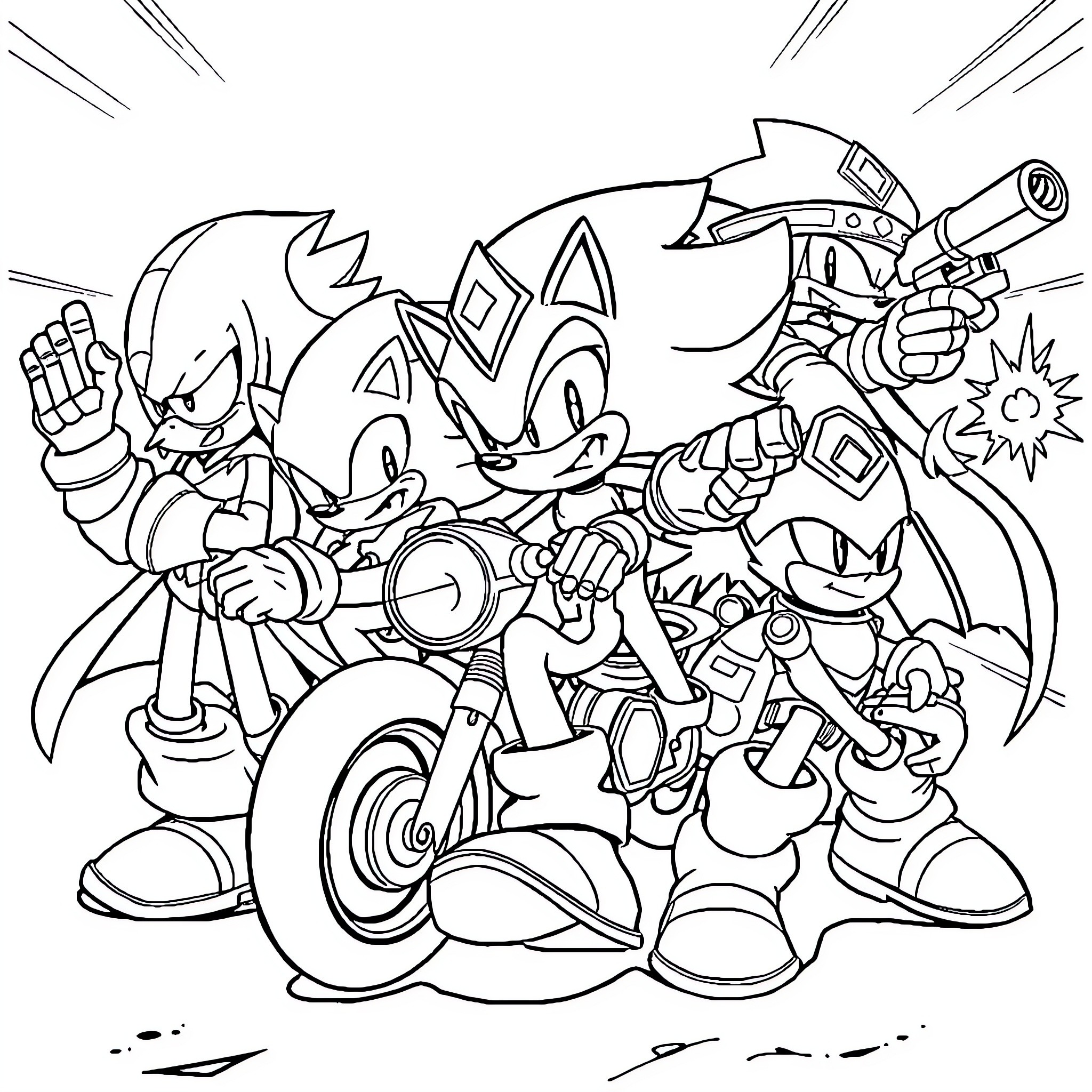 Heavy Character Action-Packed Adventure Coloring Page (free black-and-white line drawing printable PDF for all, from beginners to advanced learners, including children, teens, adults, and seniors)