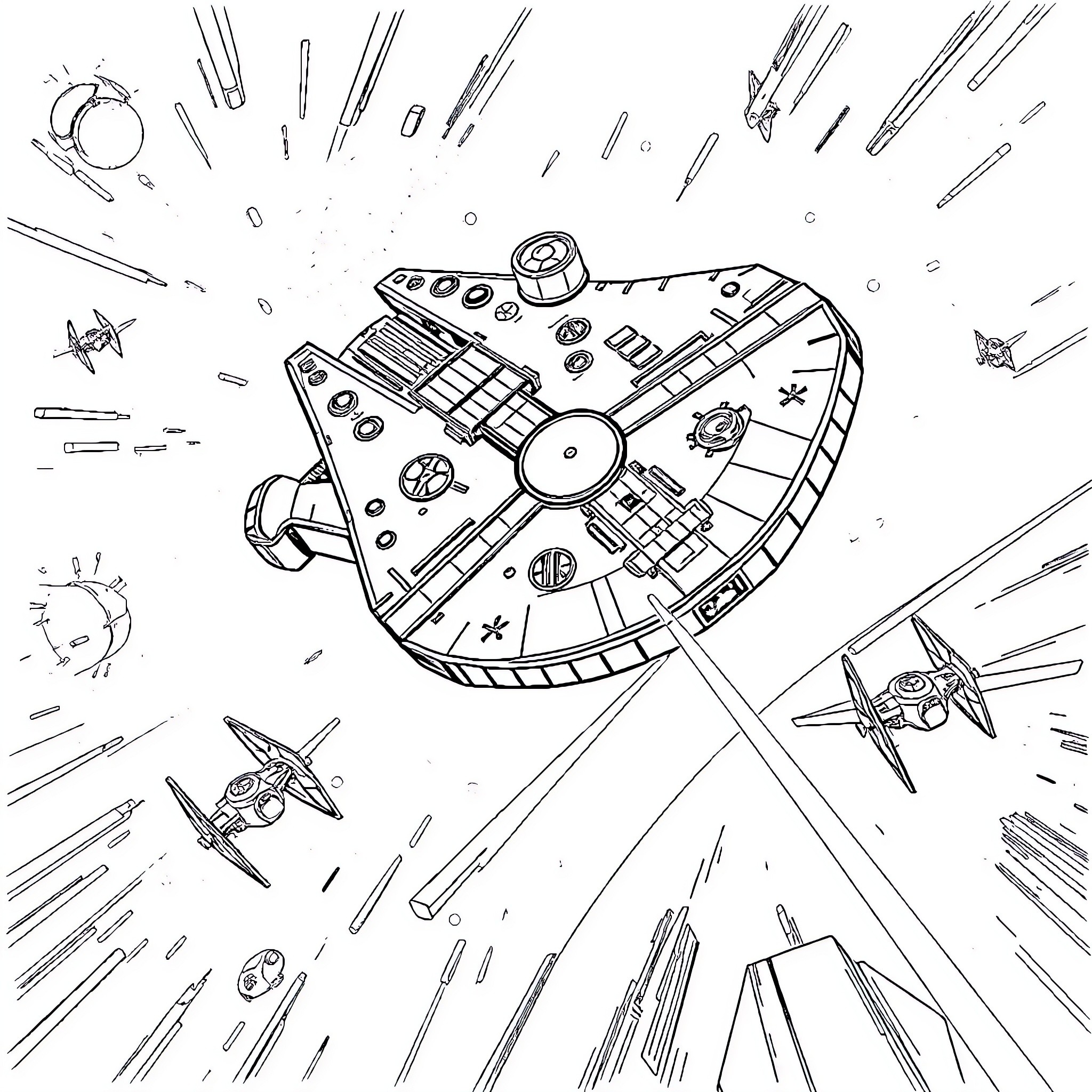 Best Millennium Falcon Coloring Pages (Free Printable PDF)