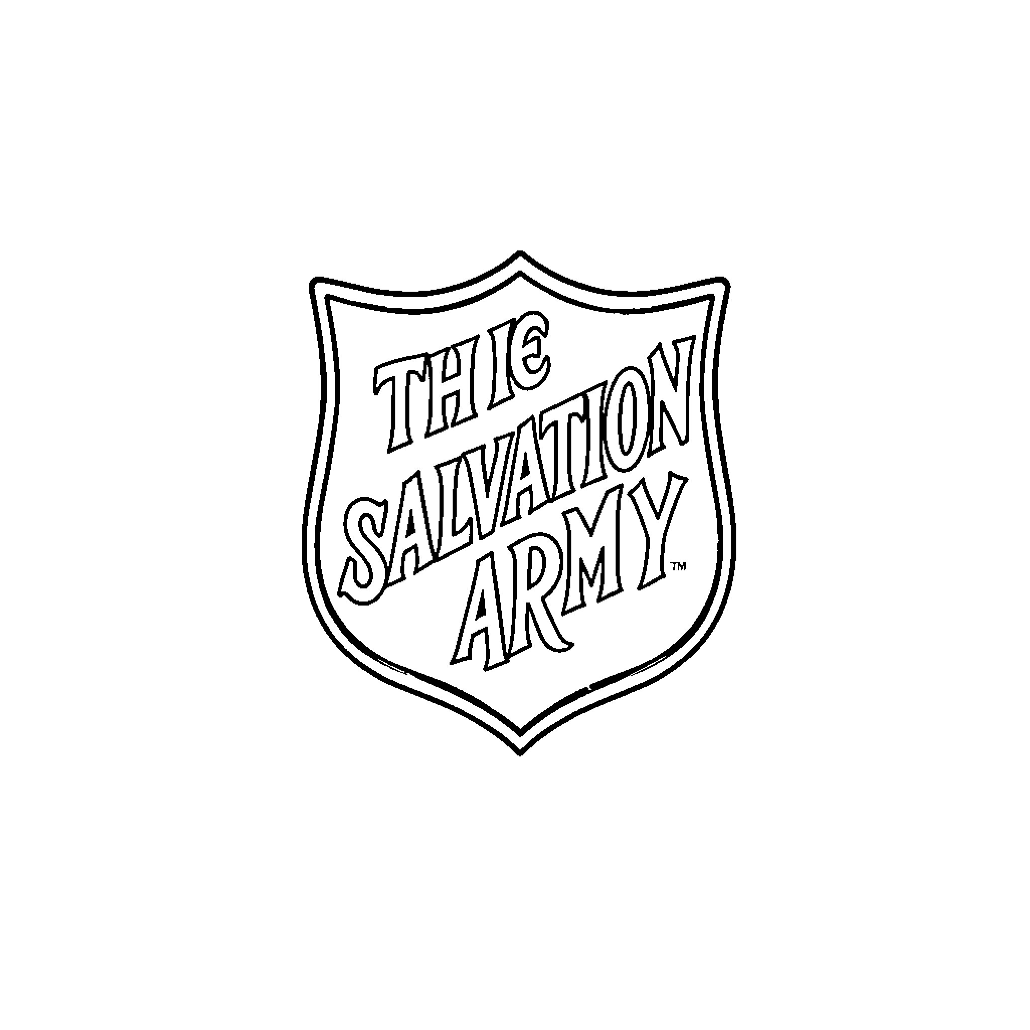 Salvation Army shield with emblem Coloring Page (free black-and-white line drawing printable PDF for all, from beginners to advanced learners, including children, teens, adults, and seniors)