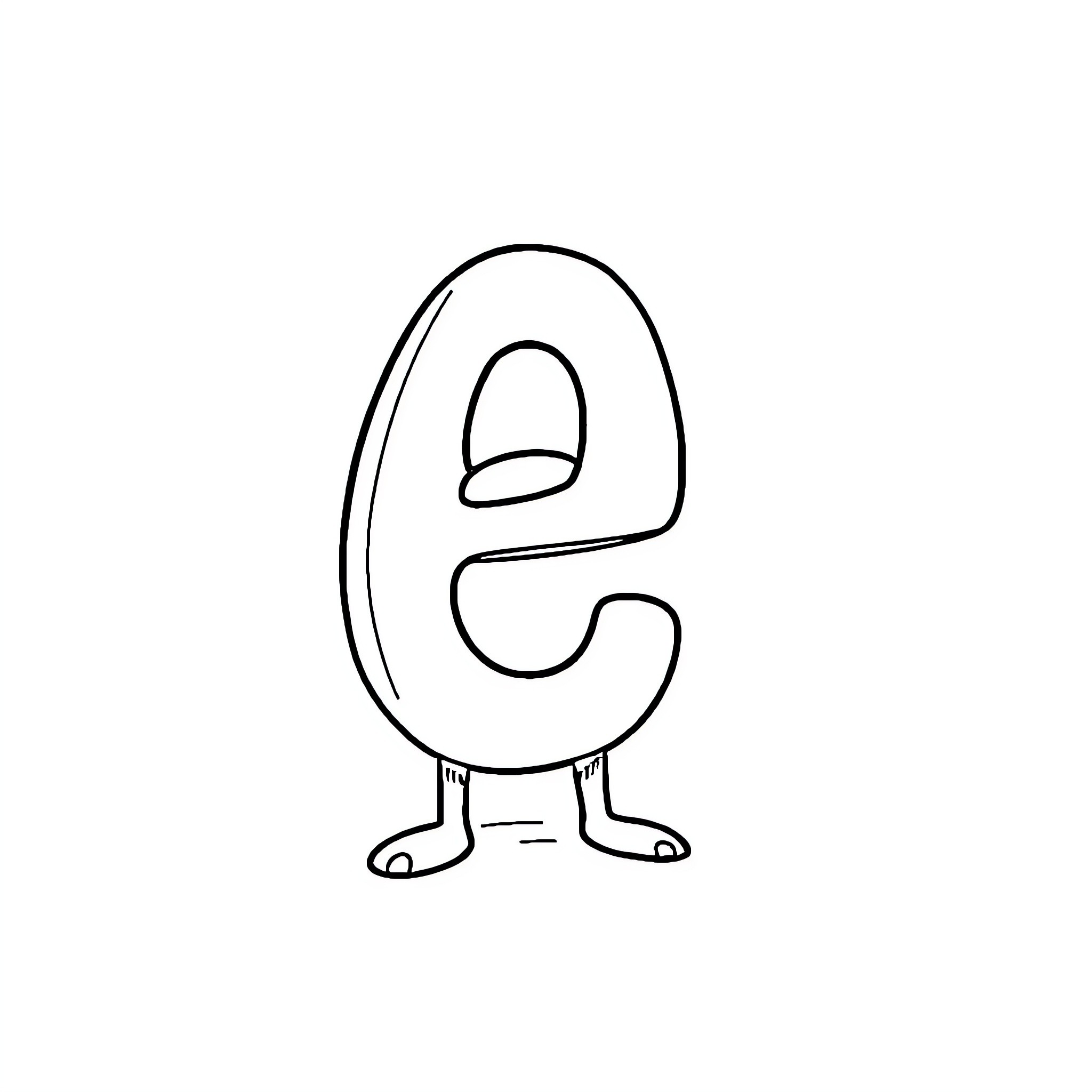 Endearing Eggplant Emblem Embraces Existence Coloring Page (free black-and-white line drawing printable PDF for all, from beginners to advanced learners, including children, teens, adults, and seniors)