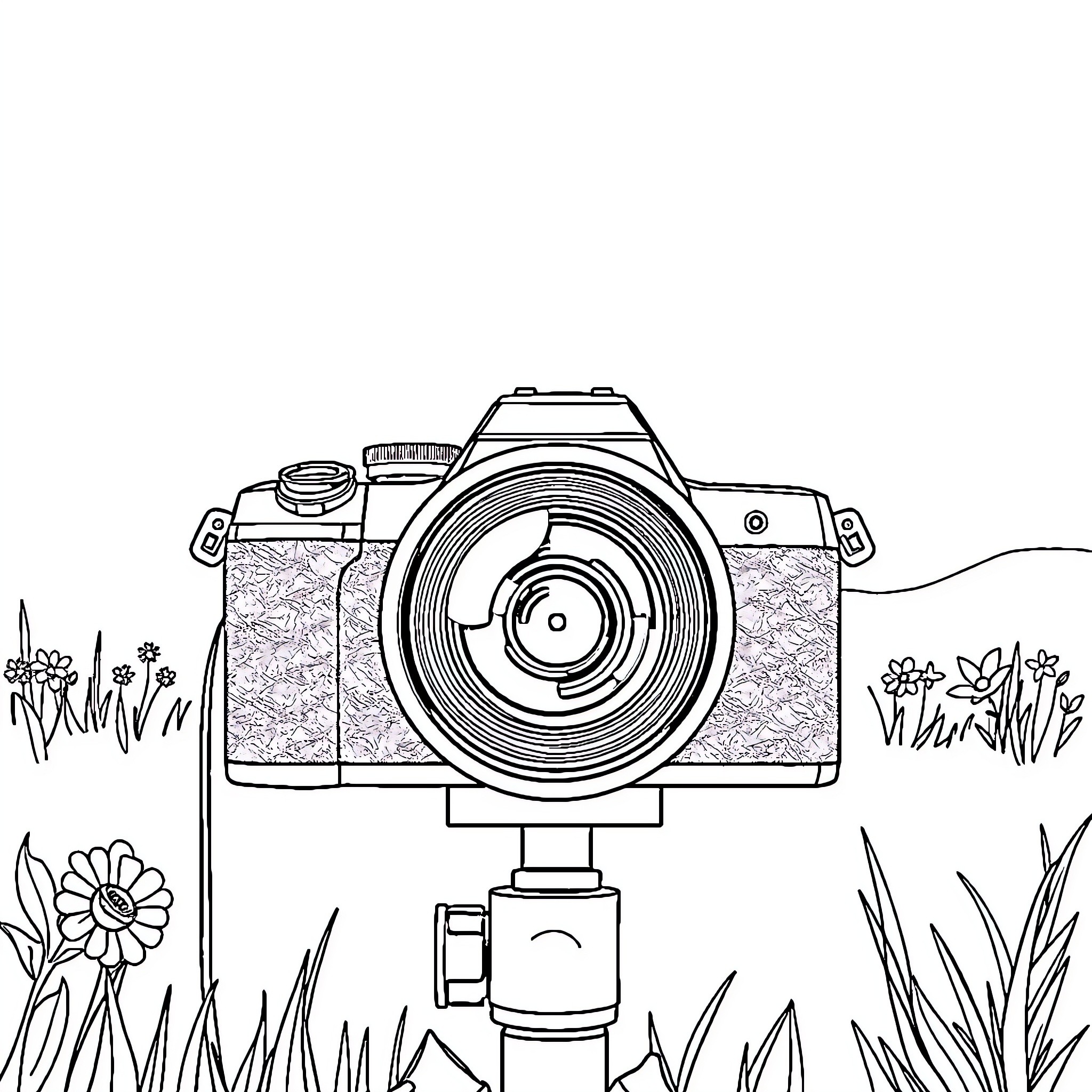 RC Lens captured in nature's beauty Coloring Page (free black-and-white line drawing printable PDF for all, from beginners to advanced learners, including children, teens, adults, and seniors)