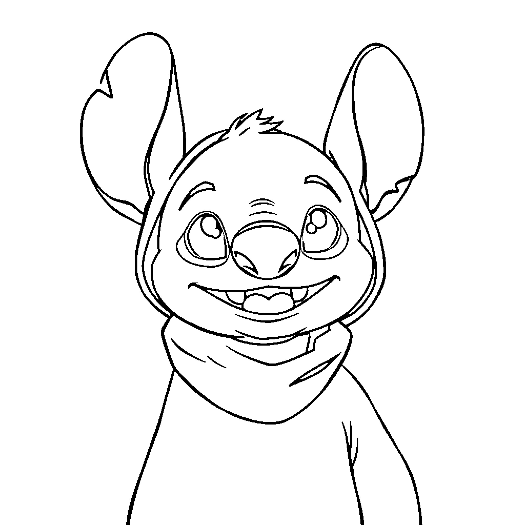 Panda character smiling cheerfully wearing a cozy scarf Coloring Page (free black-and-white line drawing printable PDF for all, from beginners to advanced learners, including children, teens, adults, and seniors)