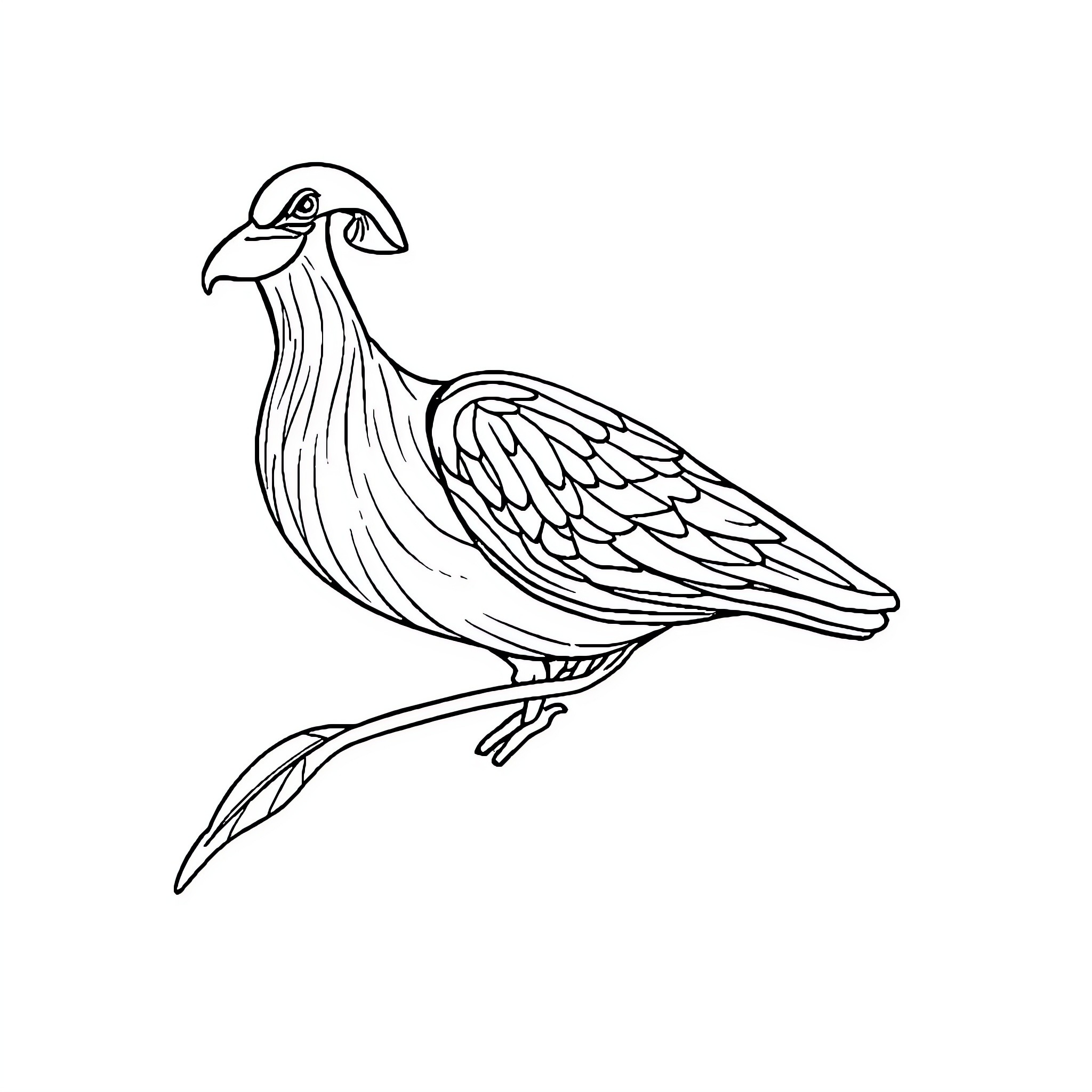 Back to School Bird Coloring Page Coloring Page (free black-and-white line drawing printable PDF for all, from beginners to advanced learners, including children, teens, adults, and seniors)