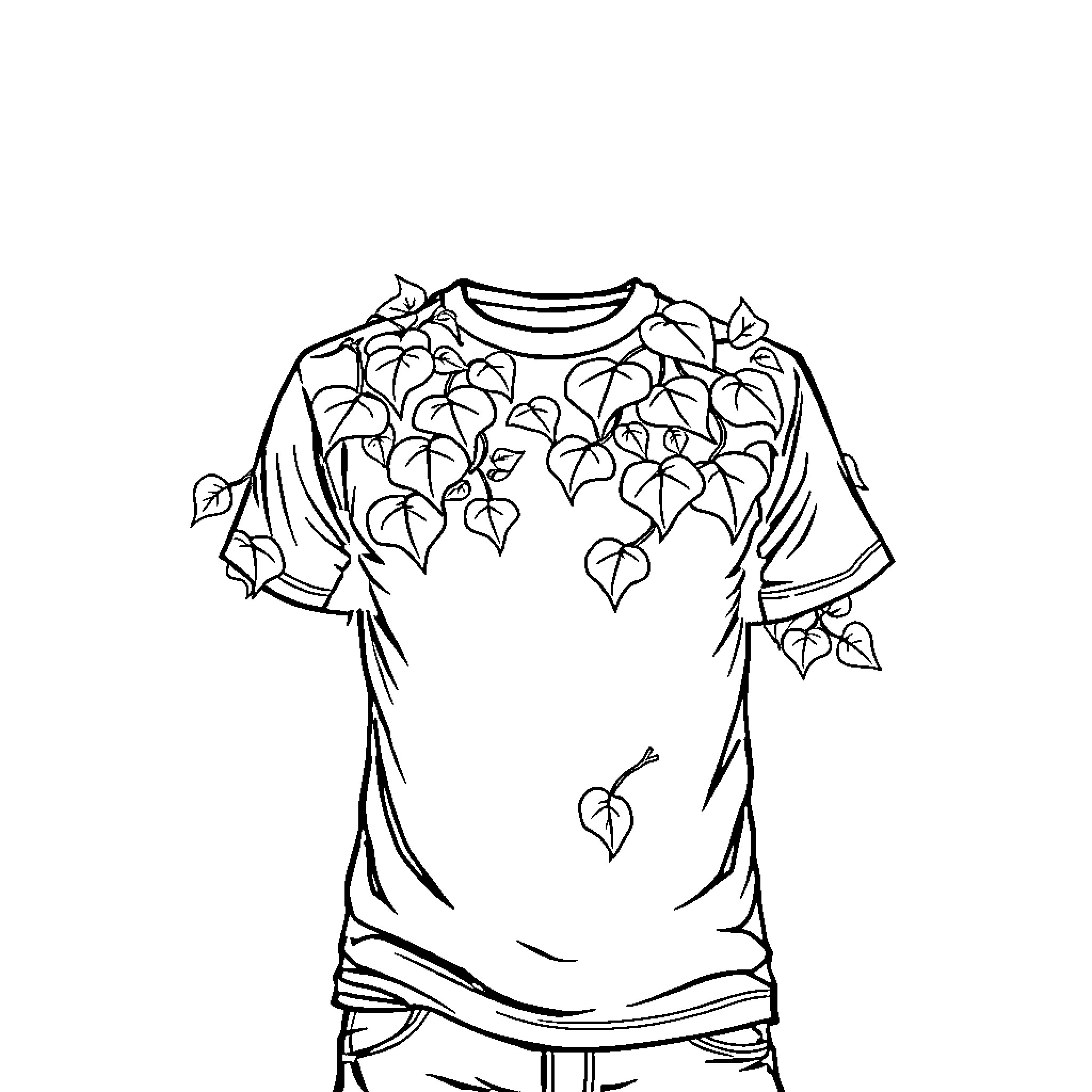 Madison Ivy's Floral Embellished Outfit Coloring Page (free black-and-white line drawing printable PDF for all, from beginners to advanced learners, including children, teens, adults, and seniors)