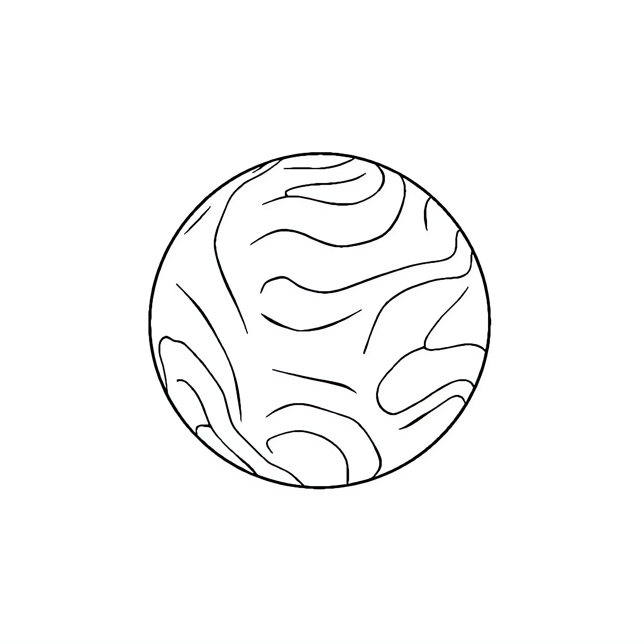Wood Ball with Abstract Patterns Coloring Page (free black-and-white line drawing printable PDF for all, from beginners to advanced learners, including children, teens, adults, and seniors)