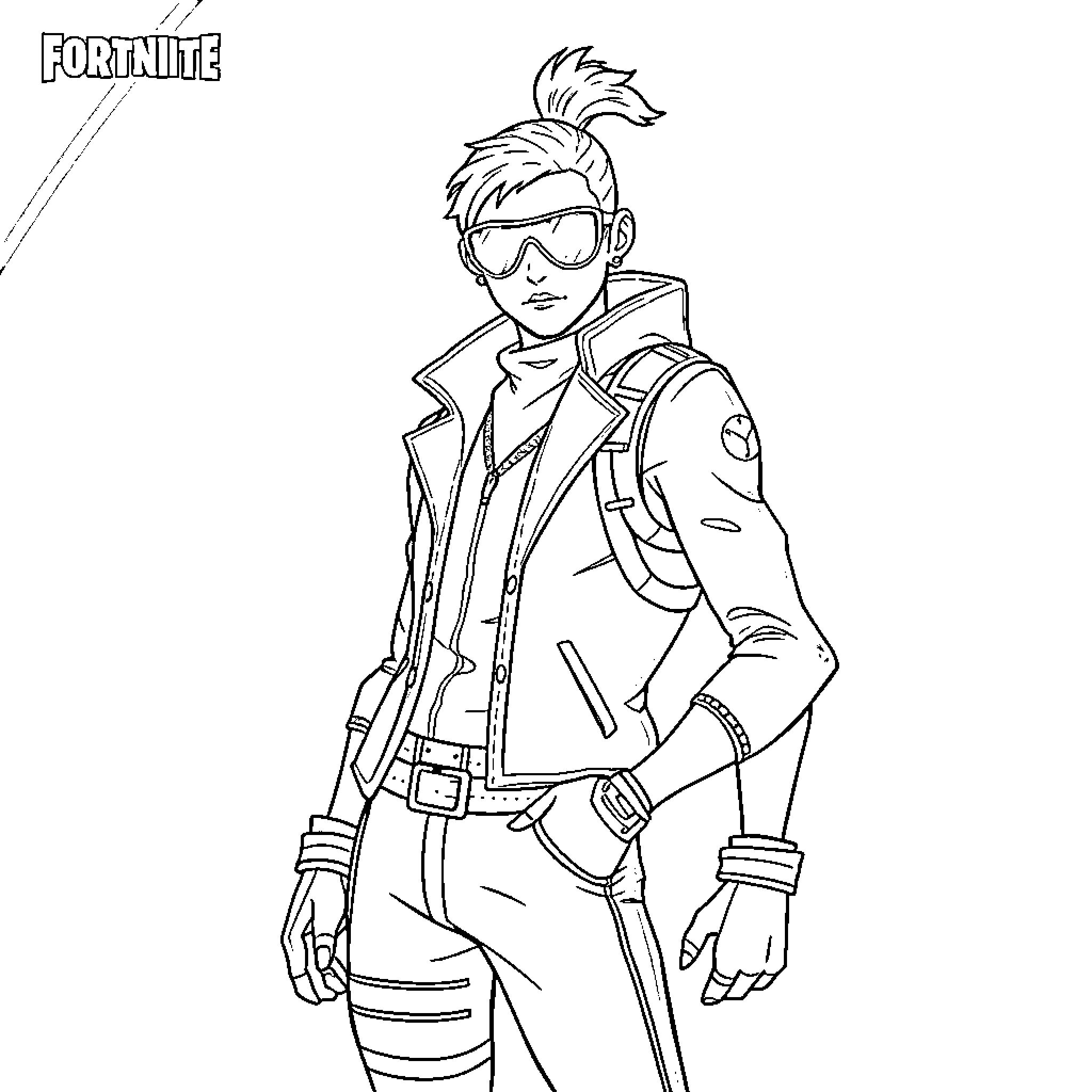 Crimson Elite in Determined Action Pose Coloring Page (free black-and-white line drawing printable PDF for all, from beginners to advanced learners, including children, teens, adults, and seniors)