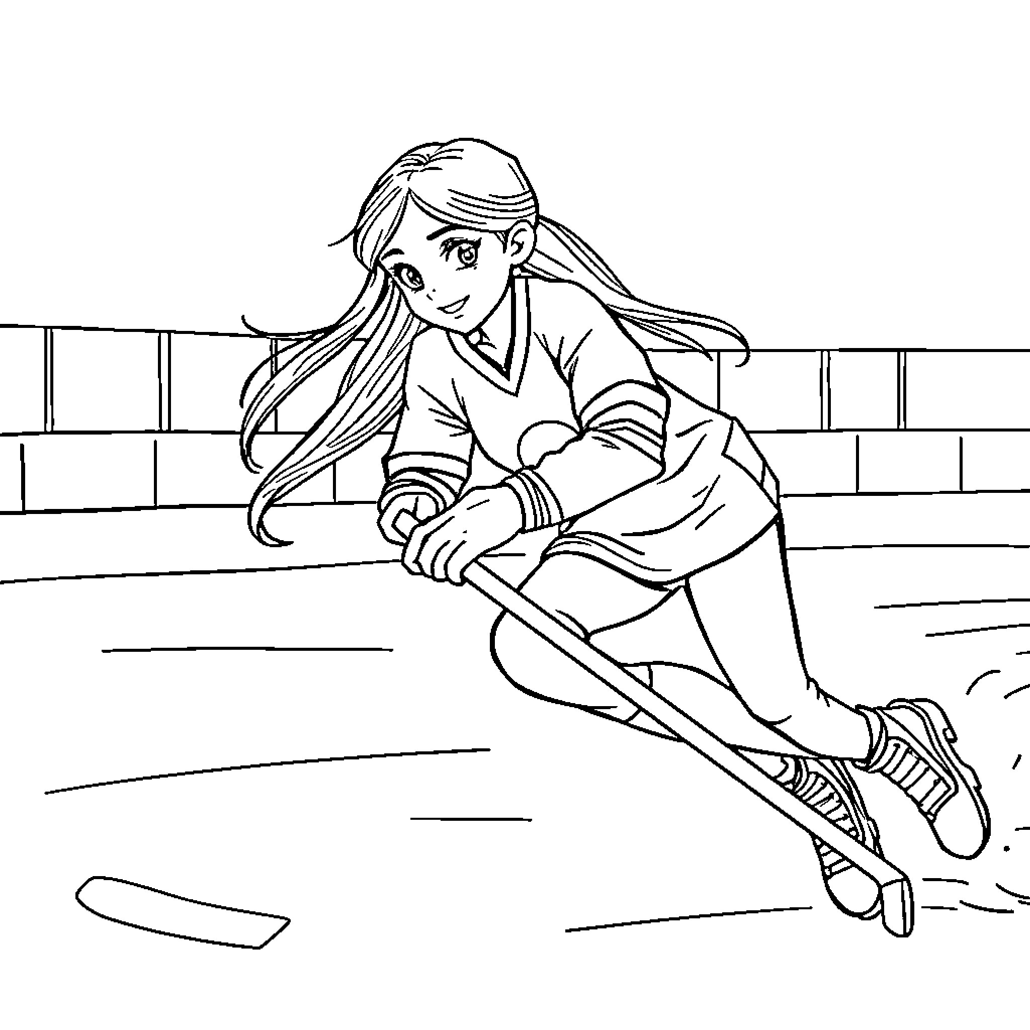 Girl relaxing alone on the steps Coloring Page (free black-and-white line drawing printable PDF for all, from beginners to advanced learners, including children, teens, adults, and seniors)