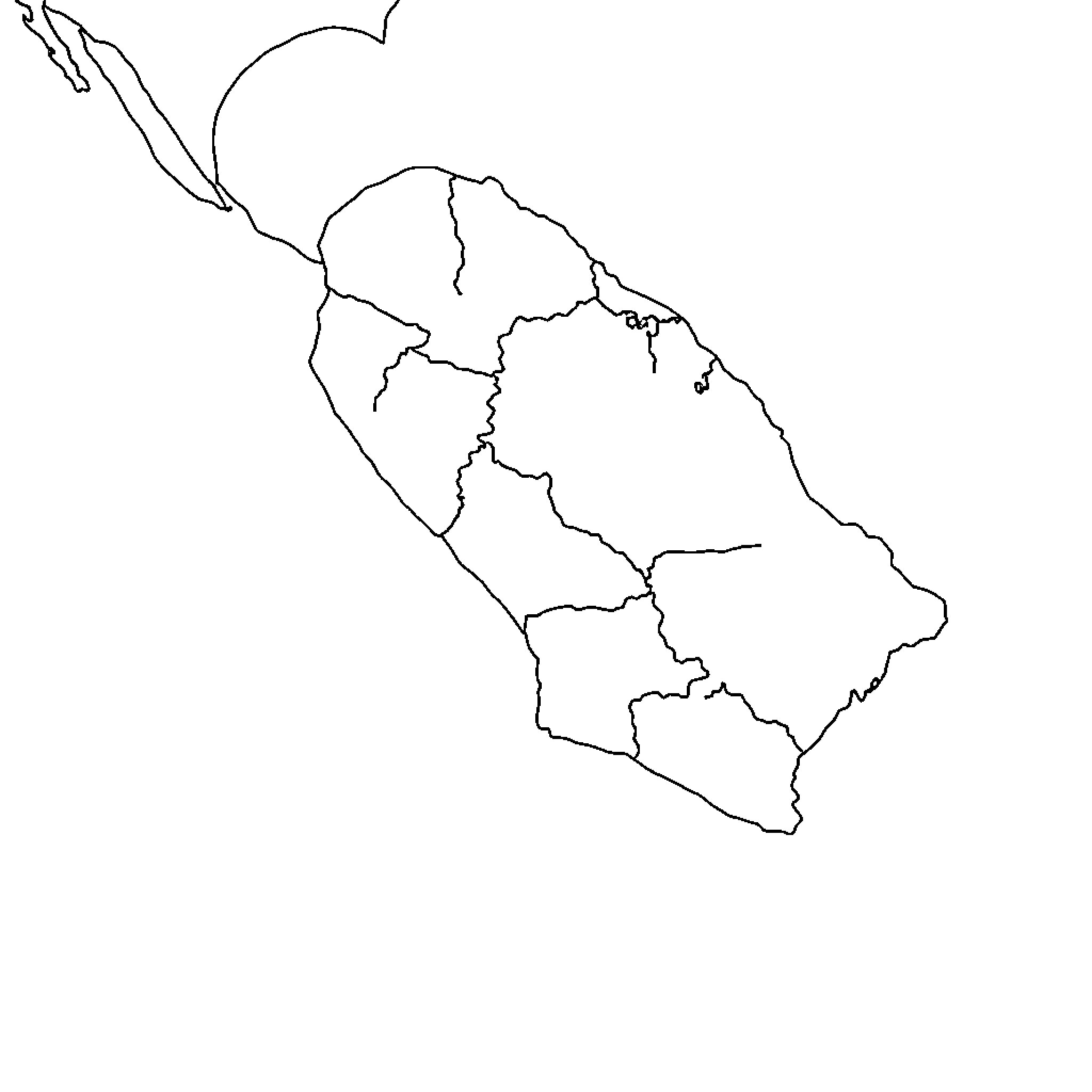 Mapa of a geographic outline Coloring Page (free black-and-white line drawing printable PDF for all, from beginners to advanced learners, including children, teens, adults, and seniors)