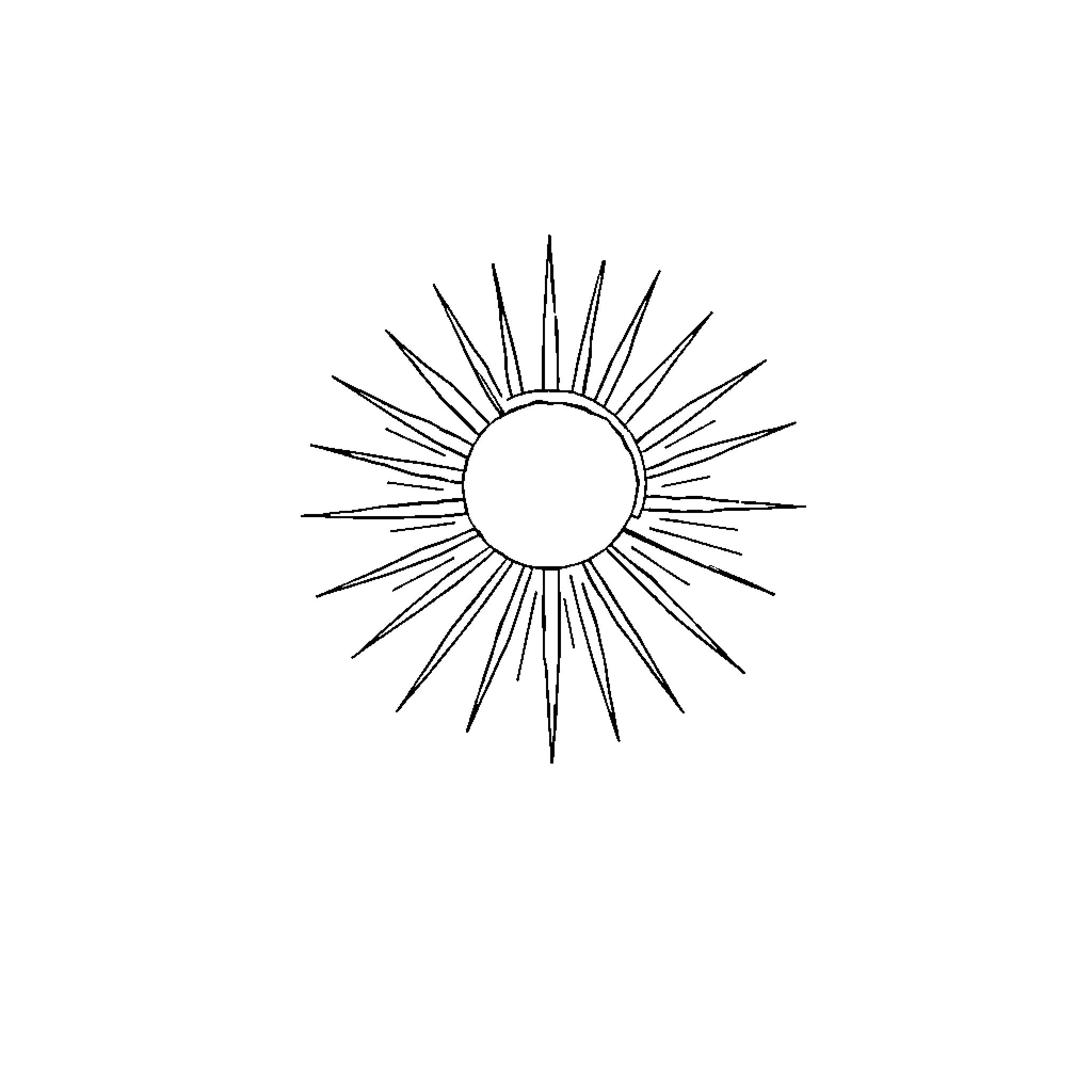 Sun's radiant energy and light Coloring Page (free black-and-white line drawing printable PDF for all, from beginners to advanced learners, including children, teens, adults, and seniors)
