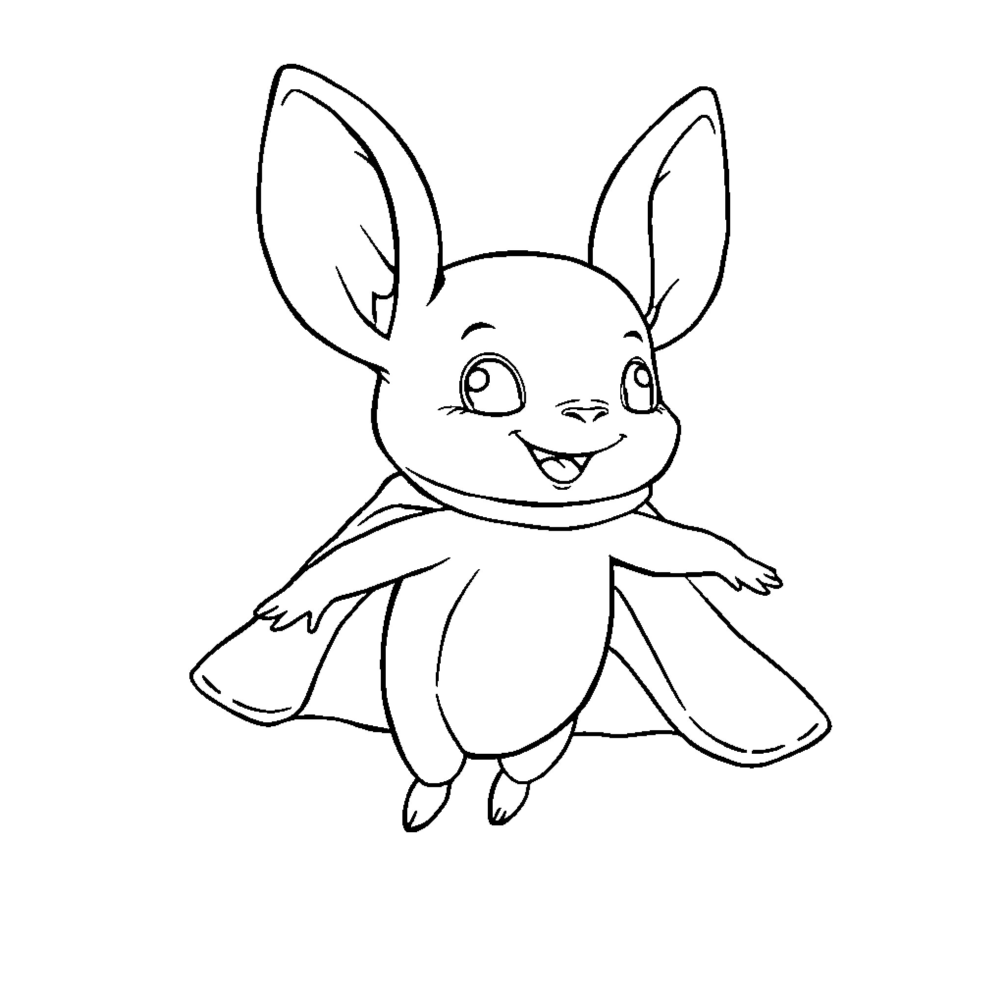 Old Man Rabbit with Mischievous Expression Coloring Page (free black-and-white line drawing printable PDF for all, from beginners to advanced learners, including children, teens, adults, and seniors)