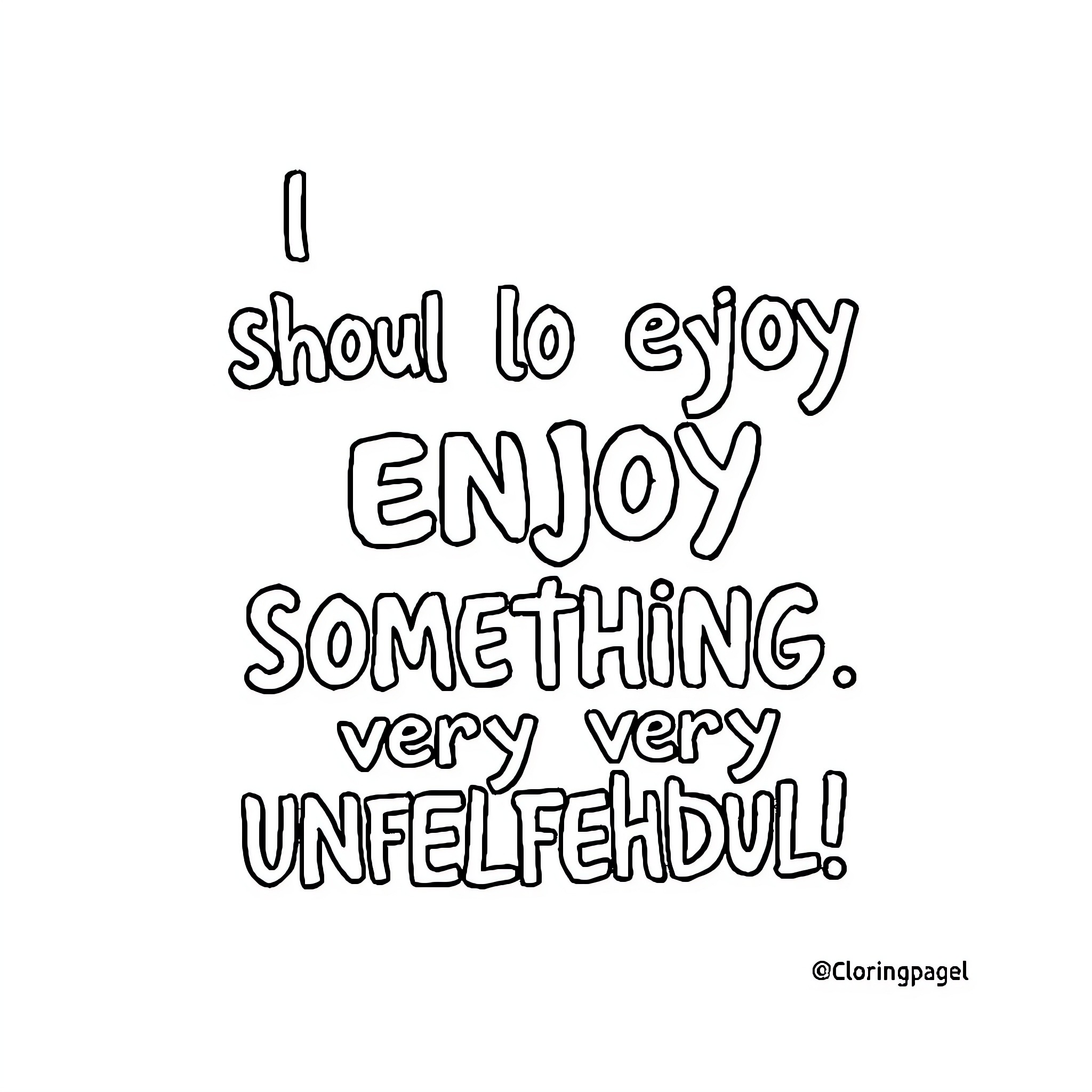 Bag of Encouragement and Enjoyment Coloring Page (free black-and-white line drawing printable PDF for all, from beginners to advanced learners, including children, teens, adults, and seniors)