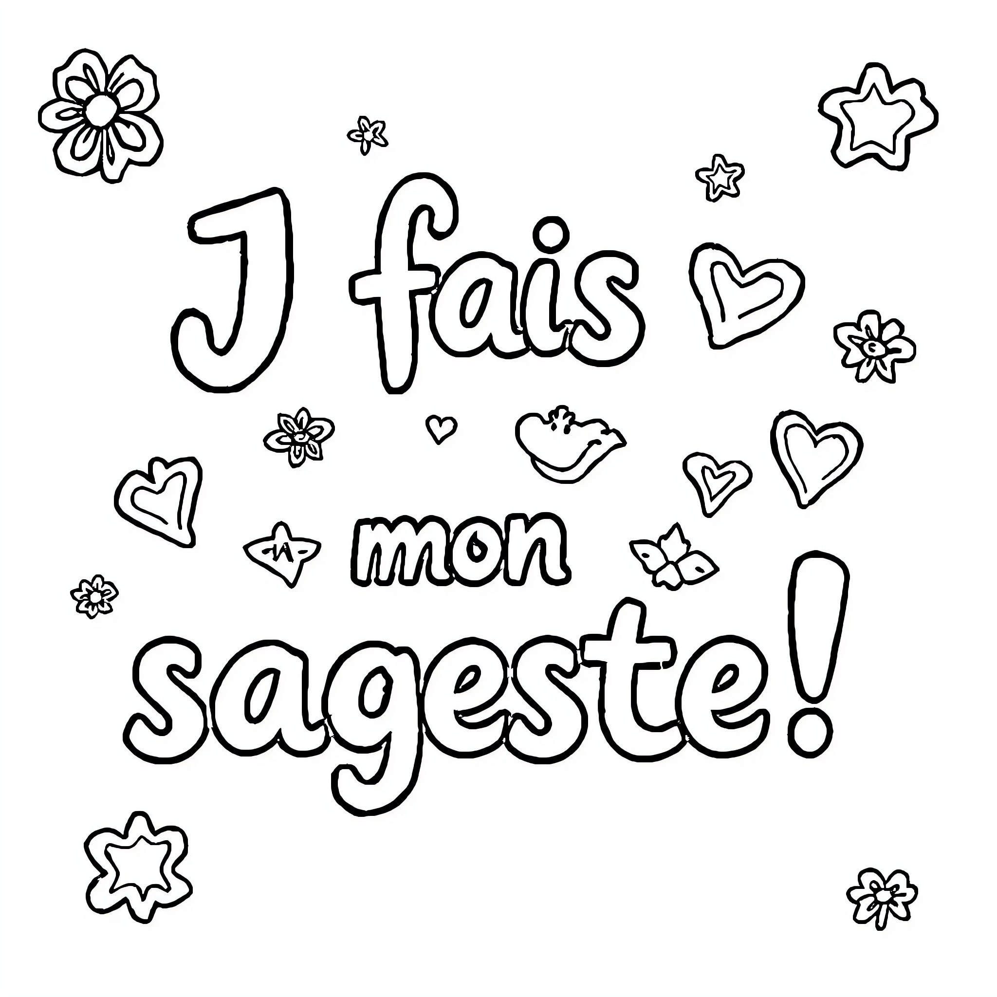 Sage's Heartfelt Message of Appreciation Coloring Page (free black-and-white line drawing printable PDF for all, from beginners to advanced learners, including children, teens, adults, and seniors)